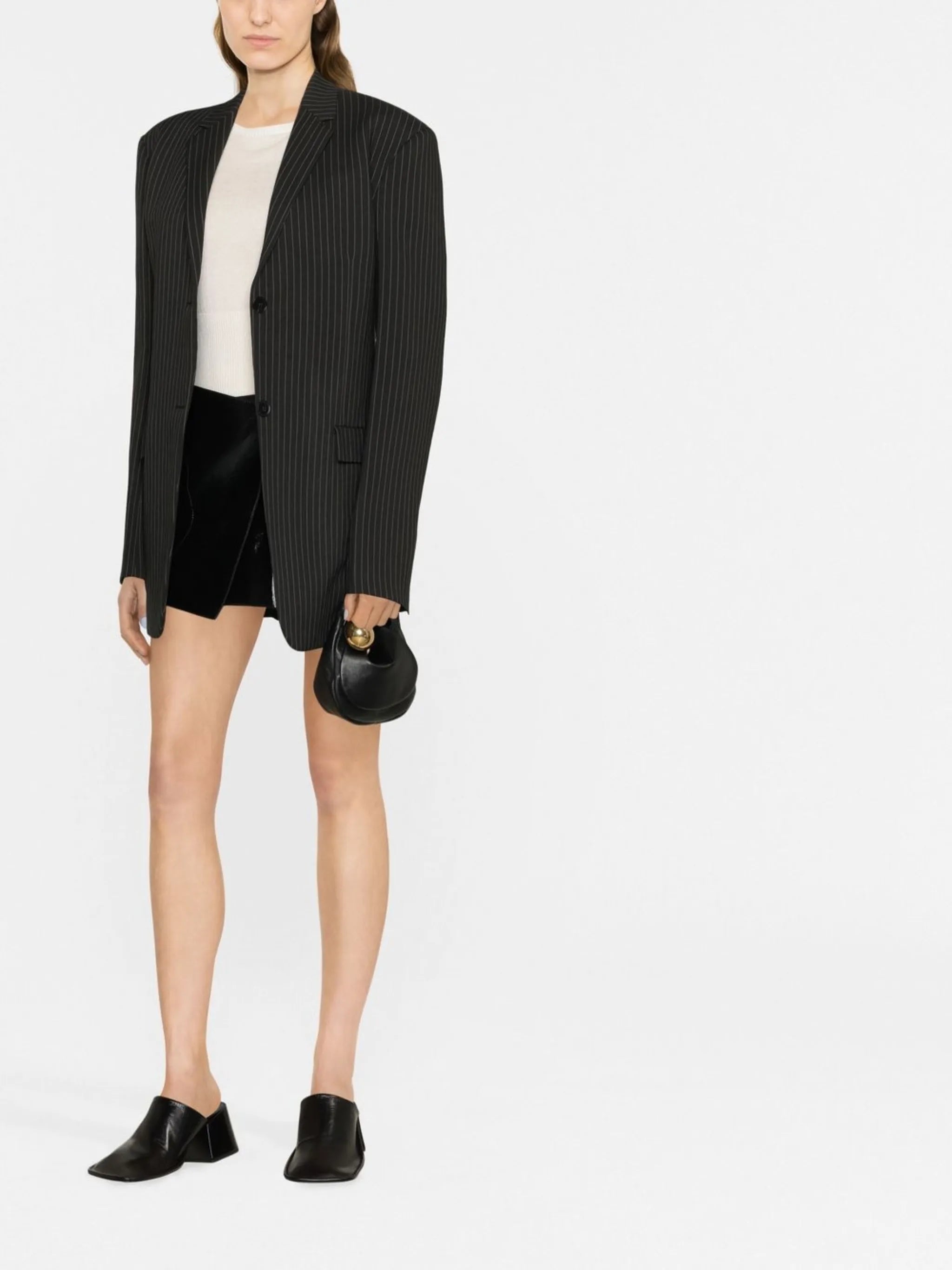 The Vera leather wrap skirt