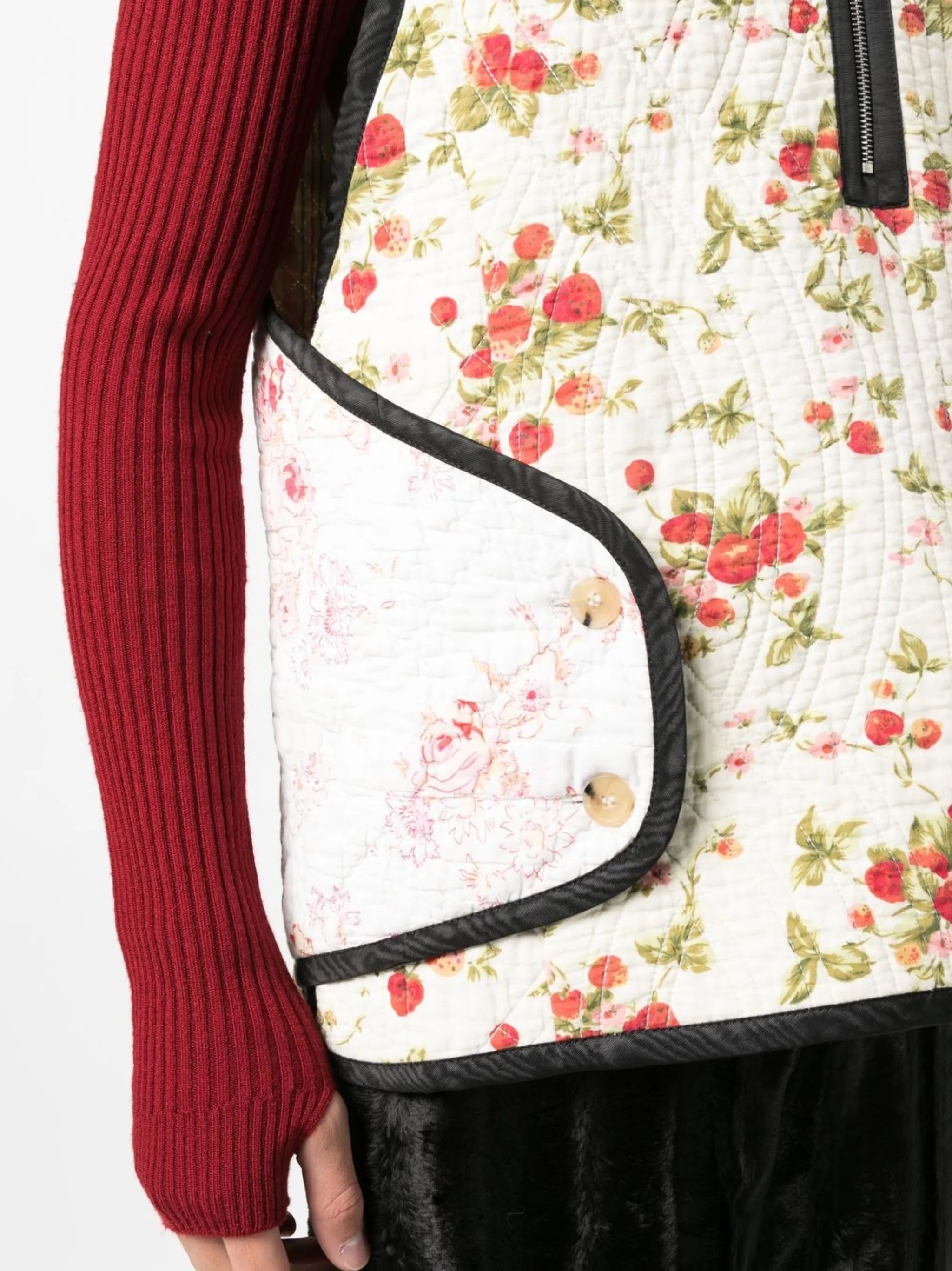 boutis floral-print armor gilet