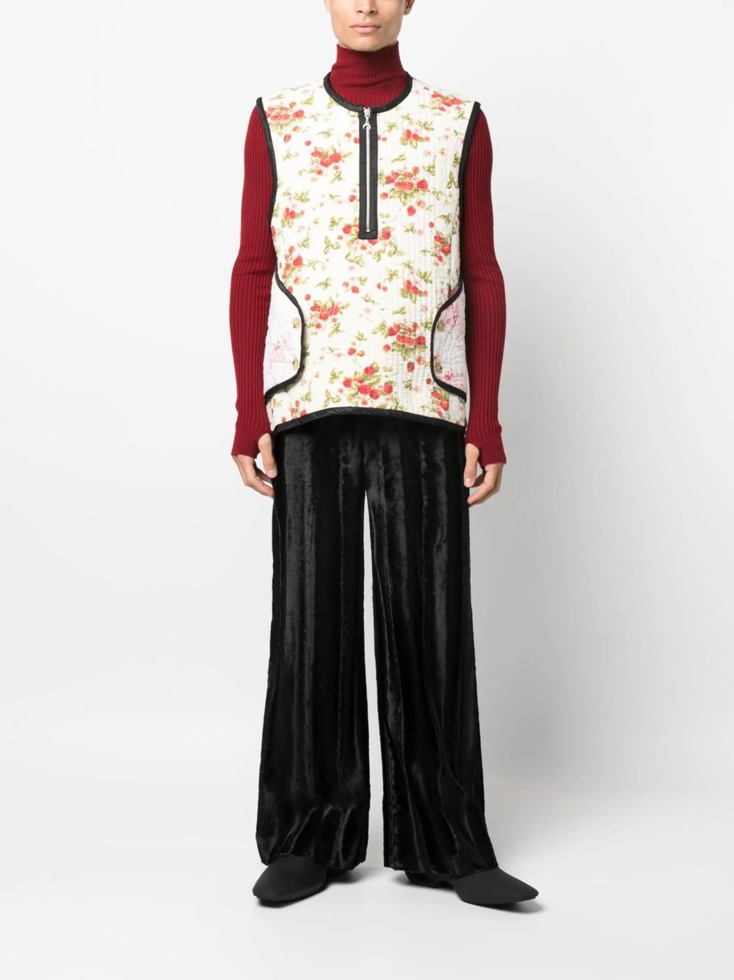 boutis floral-print armor gilet