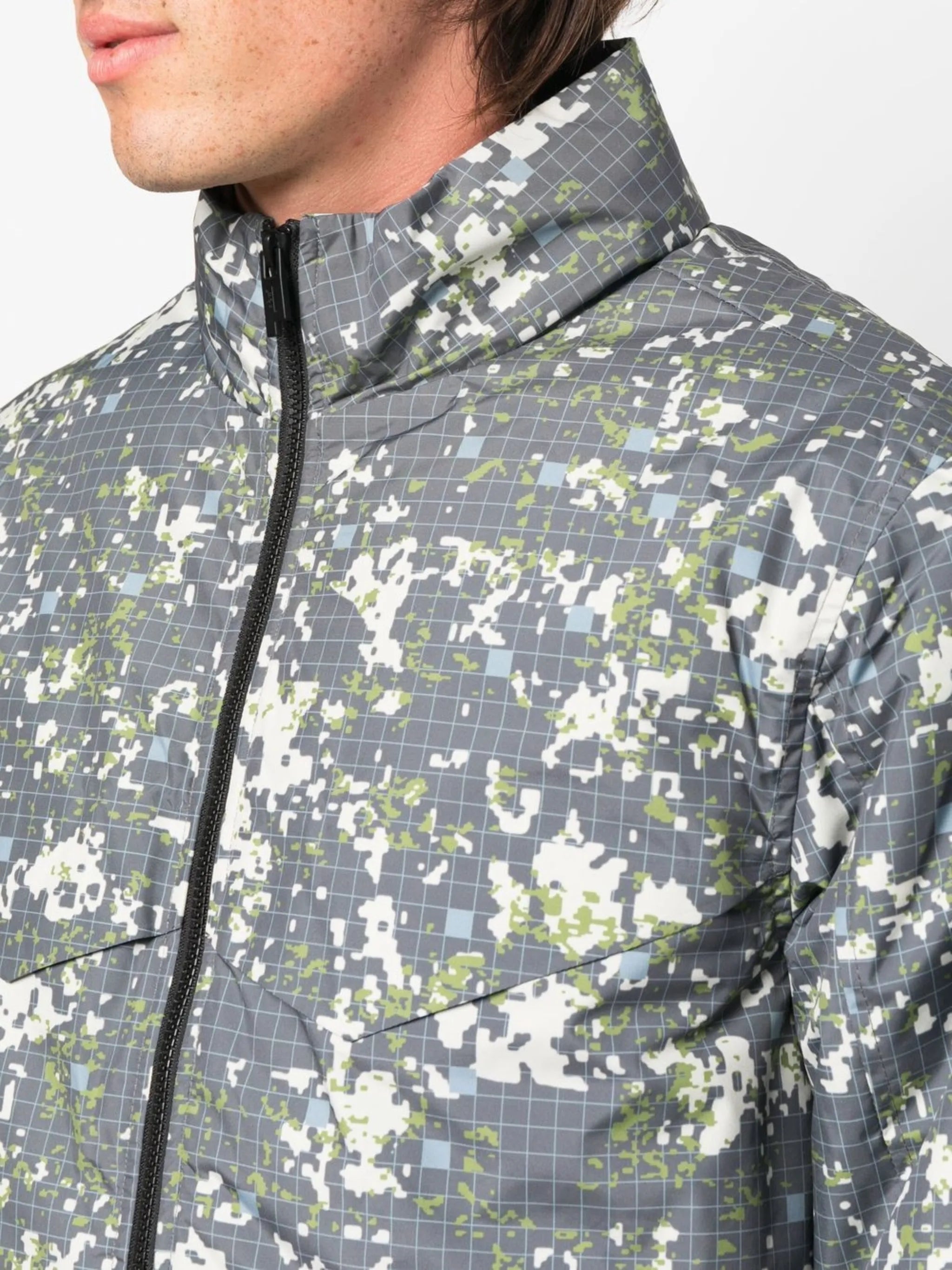 logo-print zipped jacket