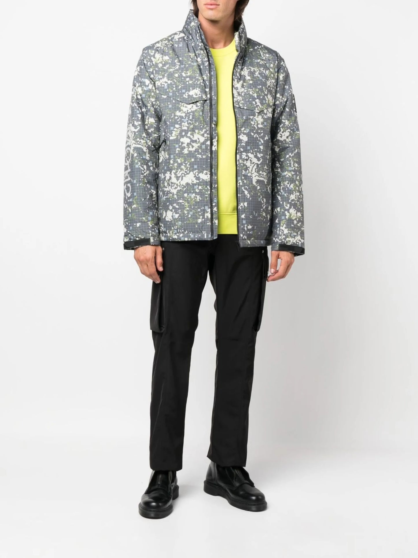 logo-print zipped jacket