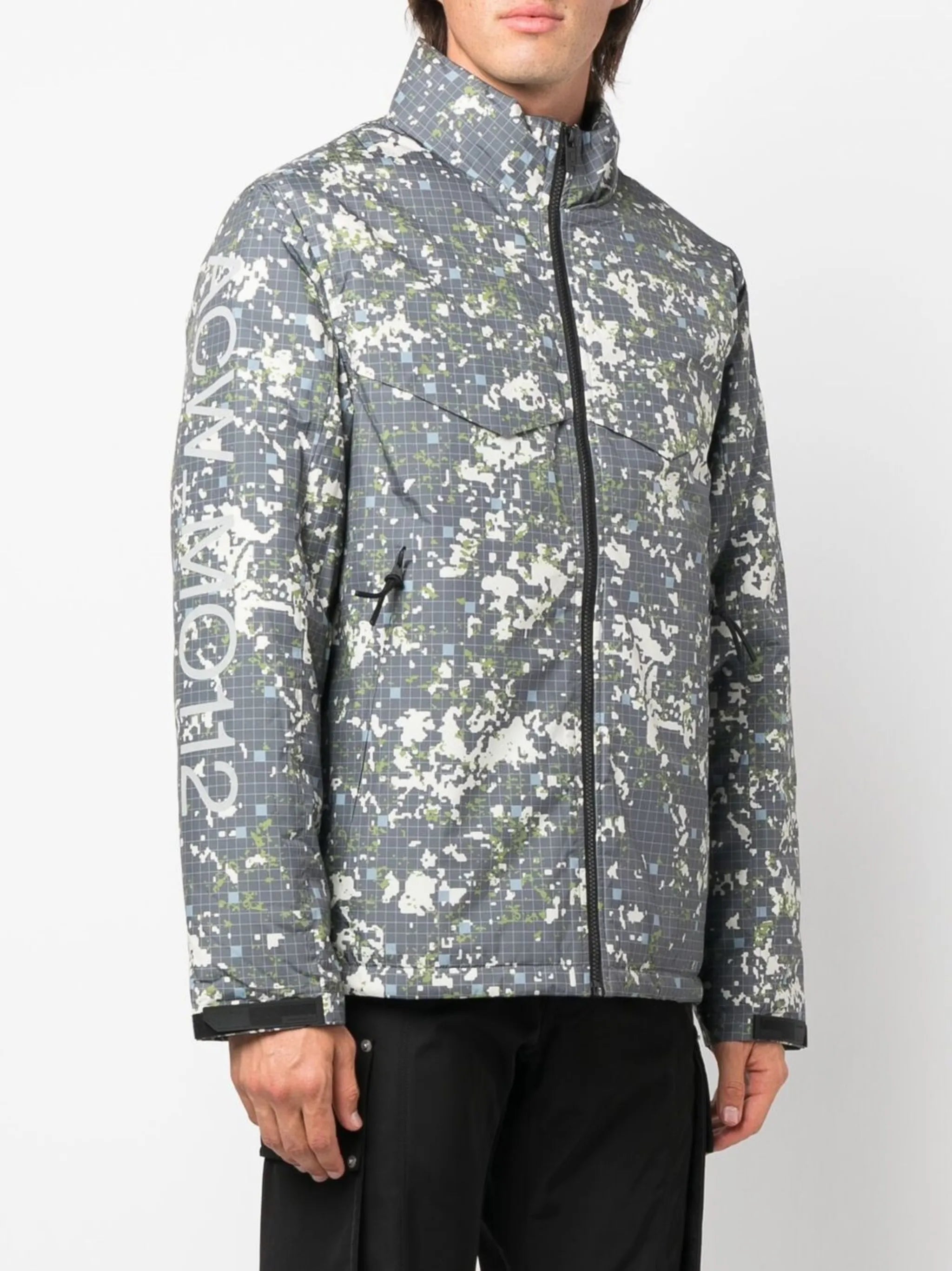 logo-print zipped jacket