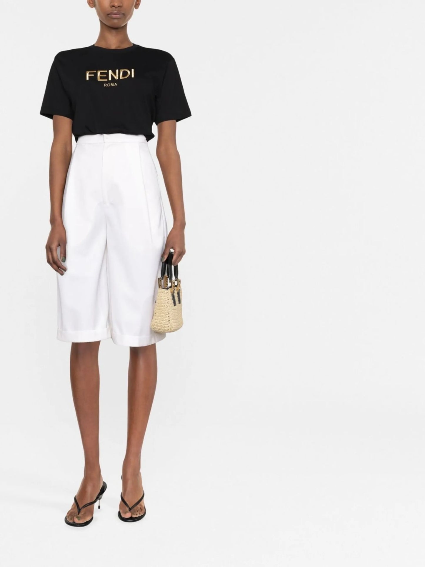 logo-embroidered cotton T-shirt