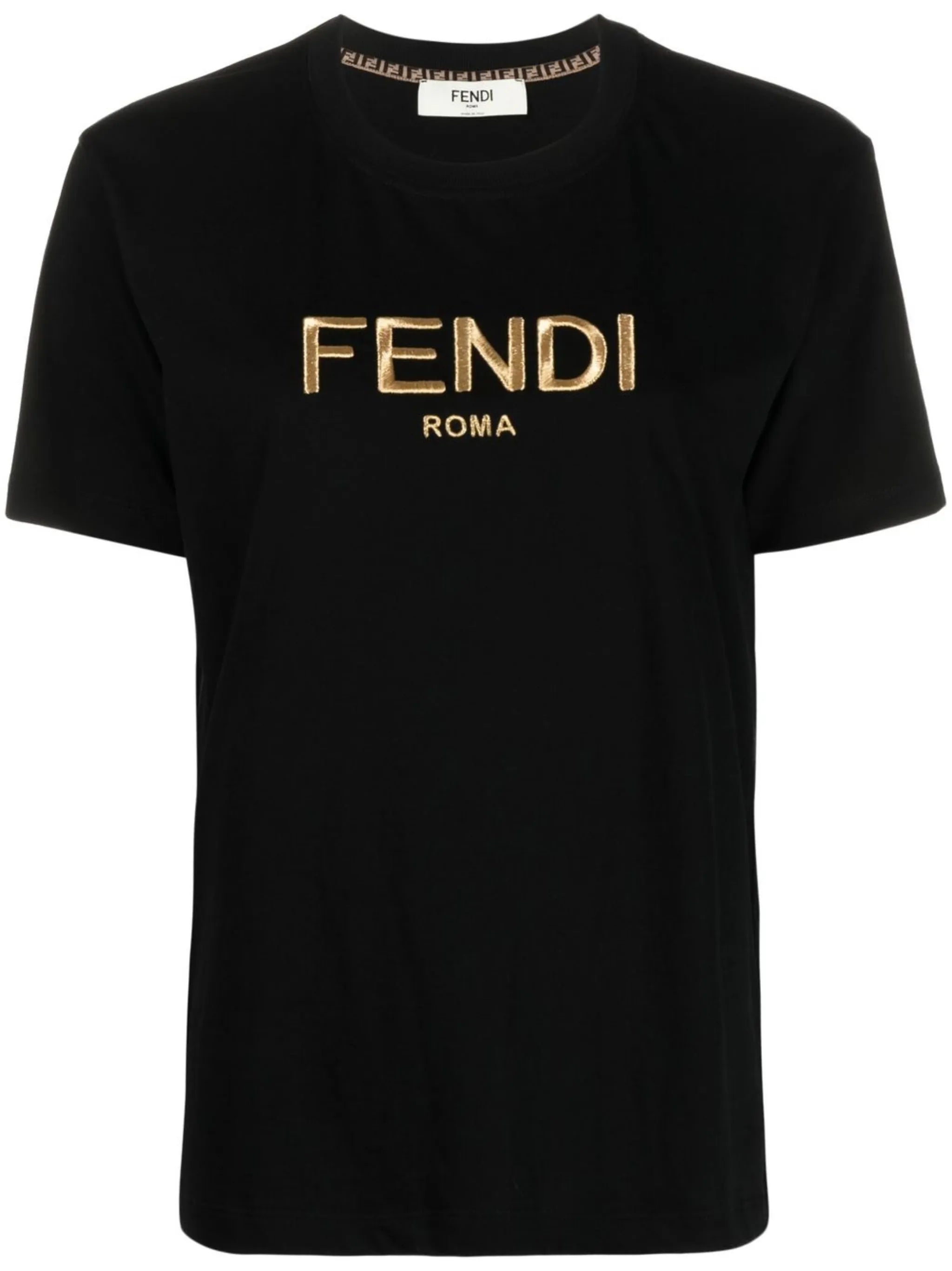 logo-embroidered cotton T-shirt