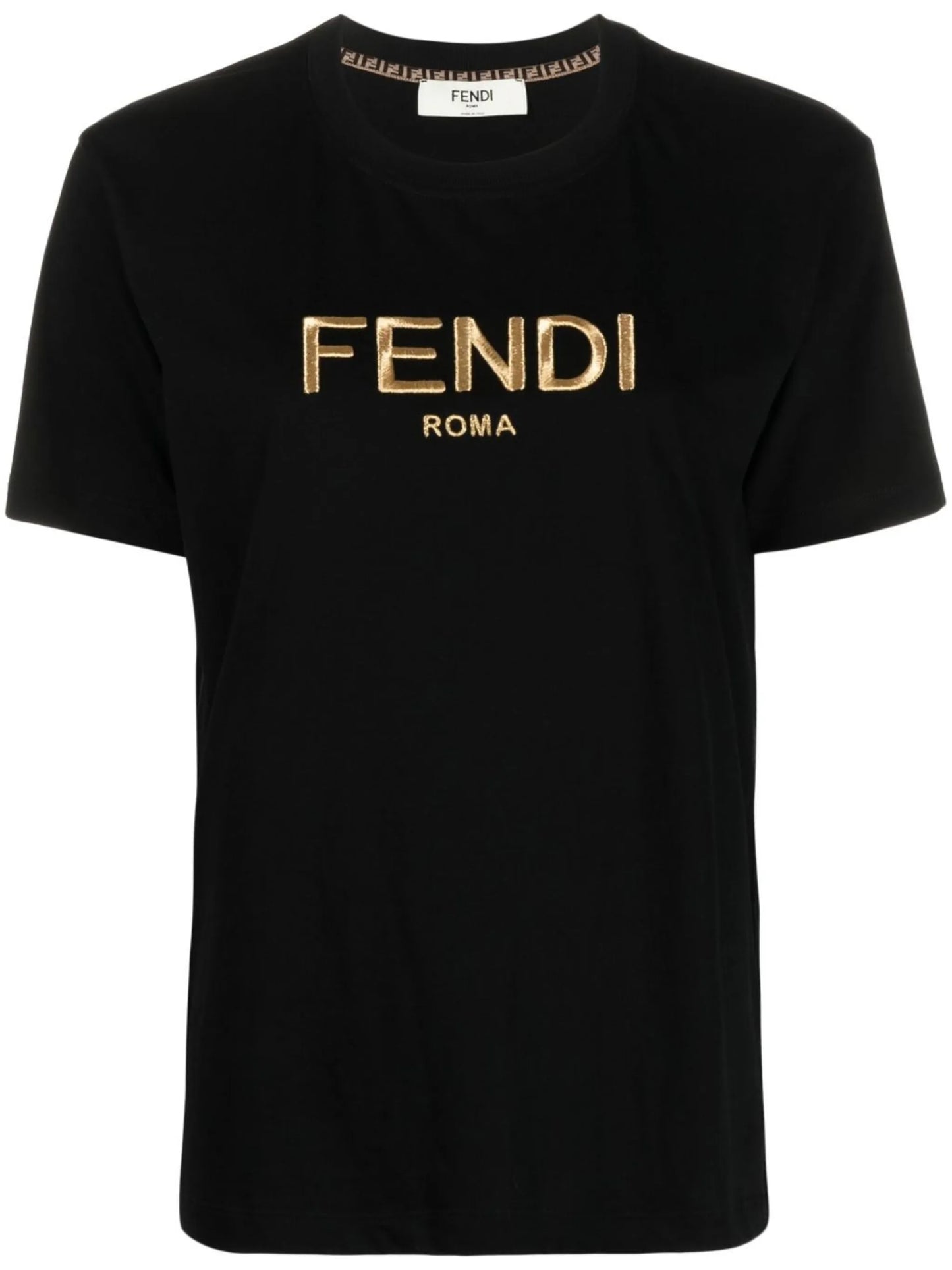 logo-embroidered cotton T-shirt