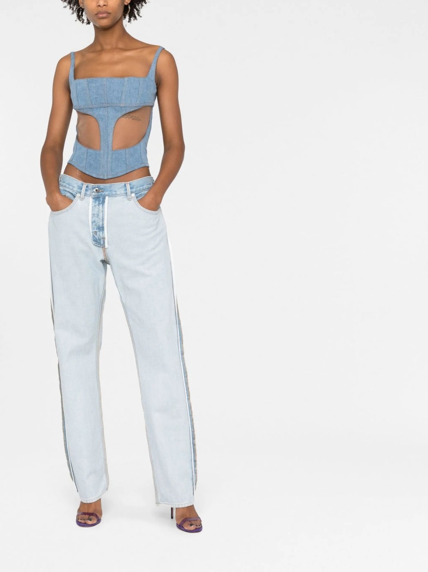 boned-bodice sleeveless top
