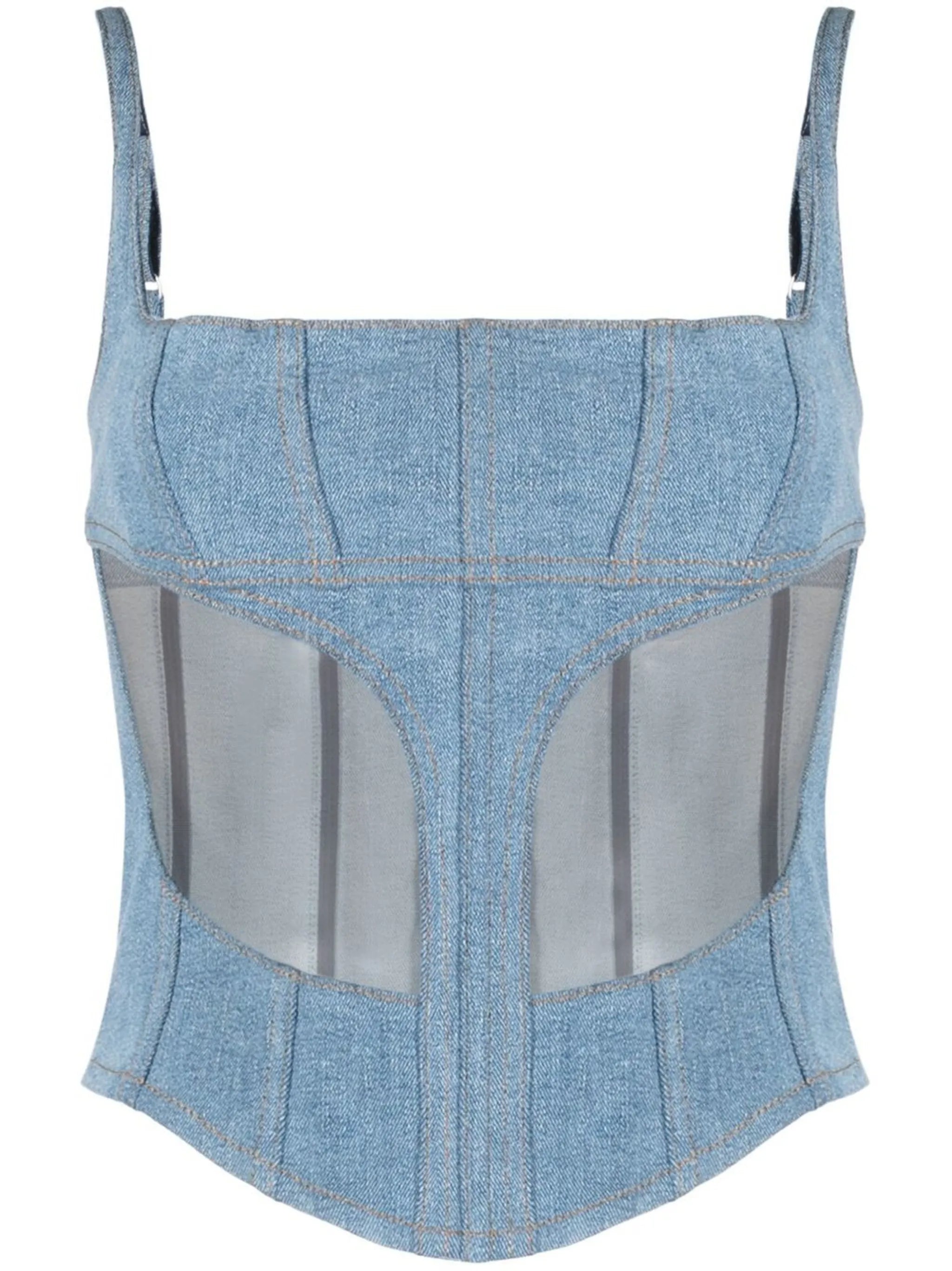 boned-bodice sleeveless top