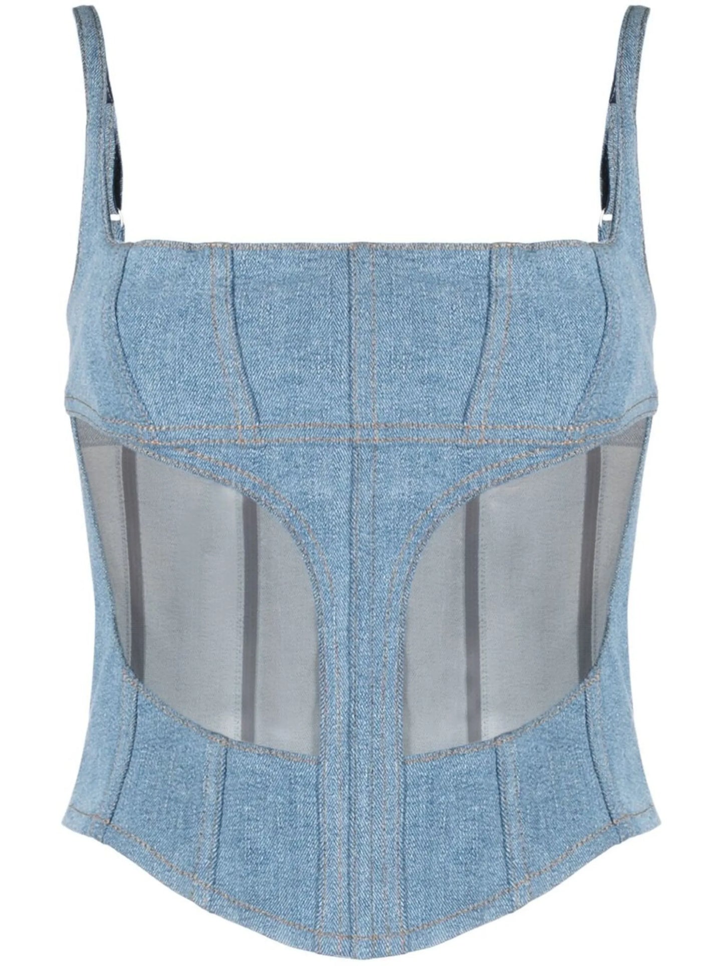 boned-bodice sleeveless top