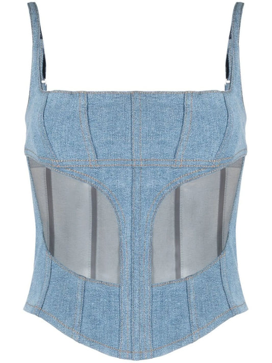 boned-bodice sleeveless top