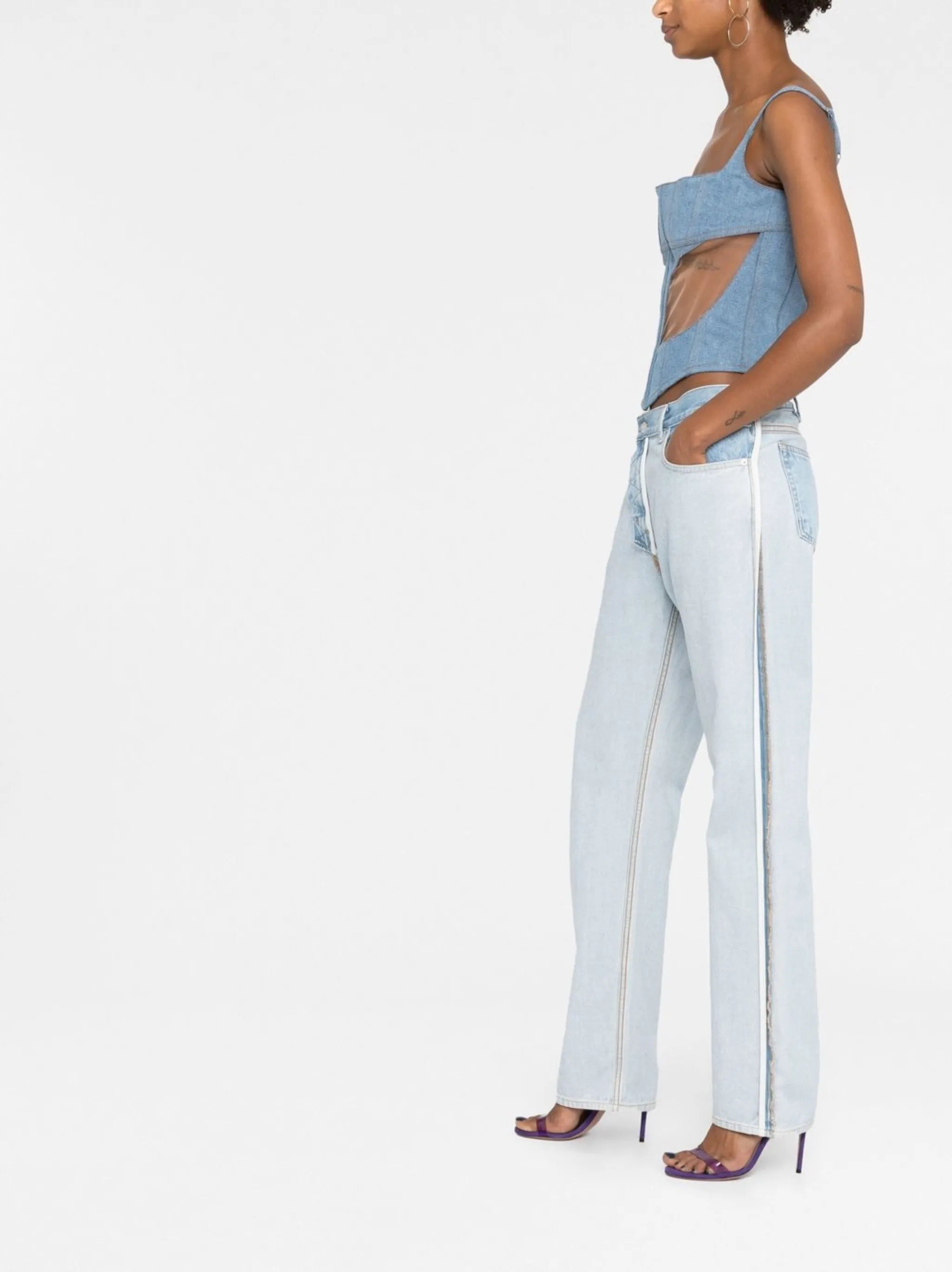 boned-bodice sleeveless top