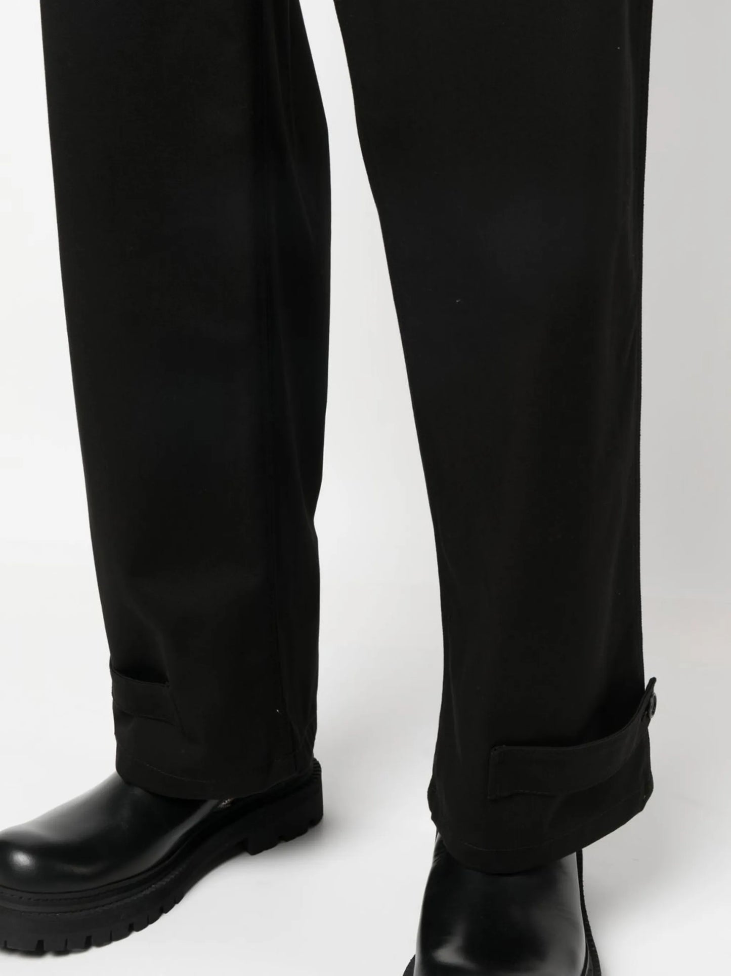 buckled four-pocket straight trousers