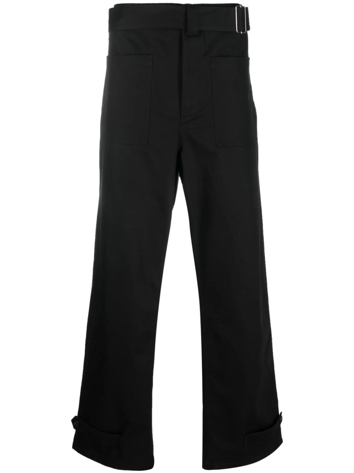 buckled four-pocket straight trousers