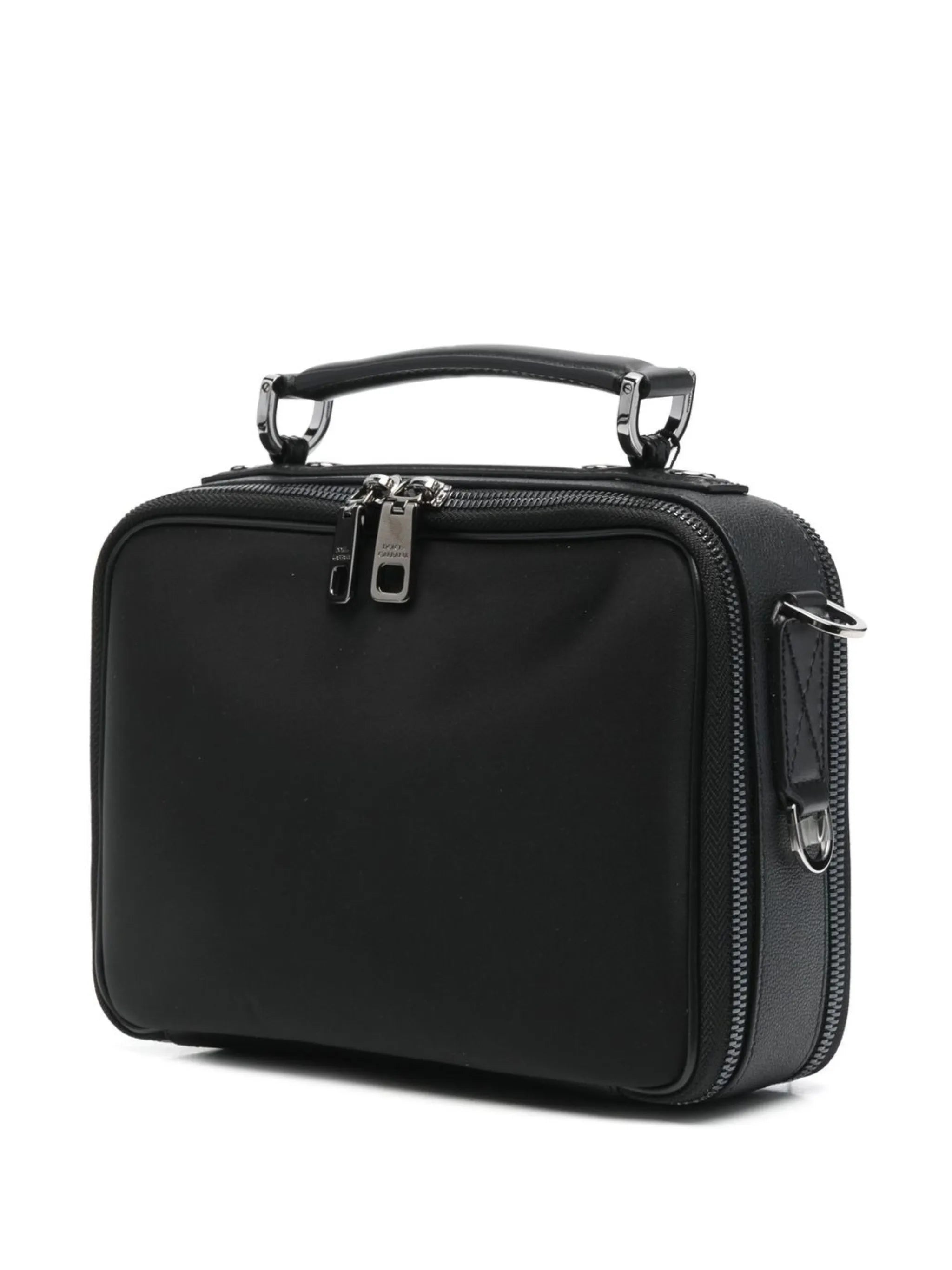 logo-tag leather crossbody bag