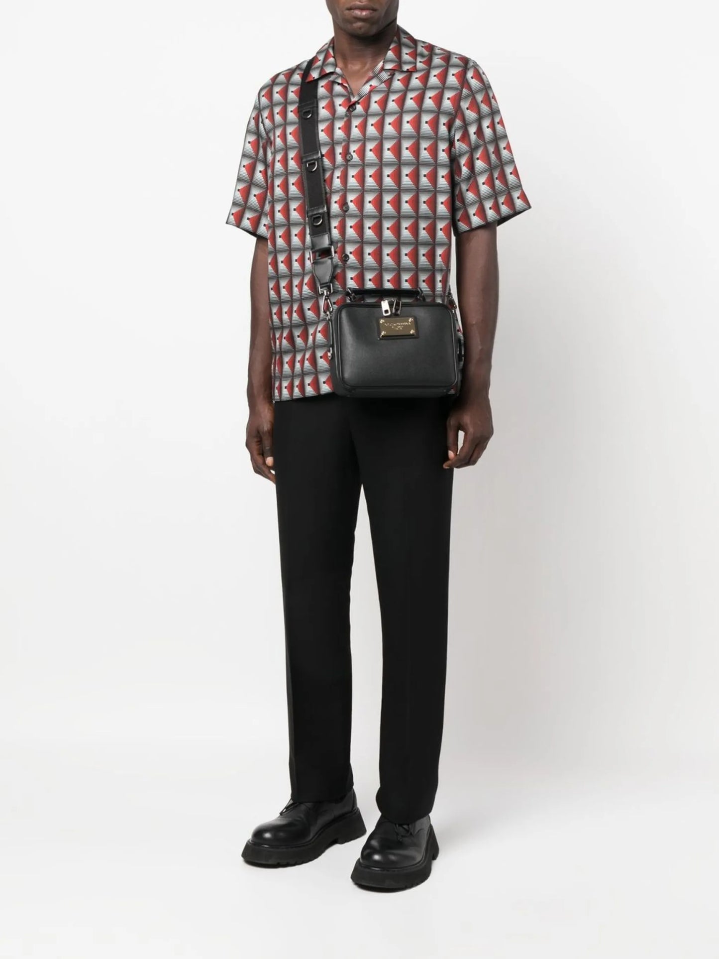 logo-tag leather crossbody bag