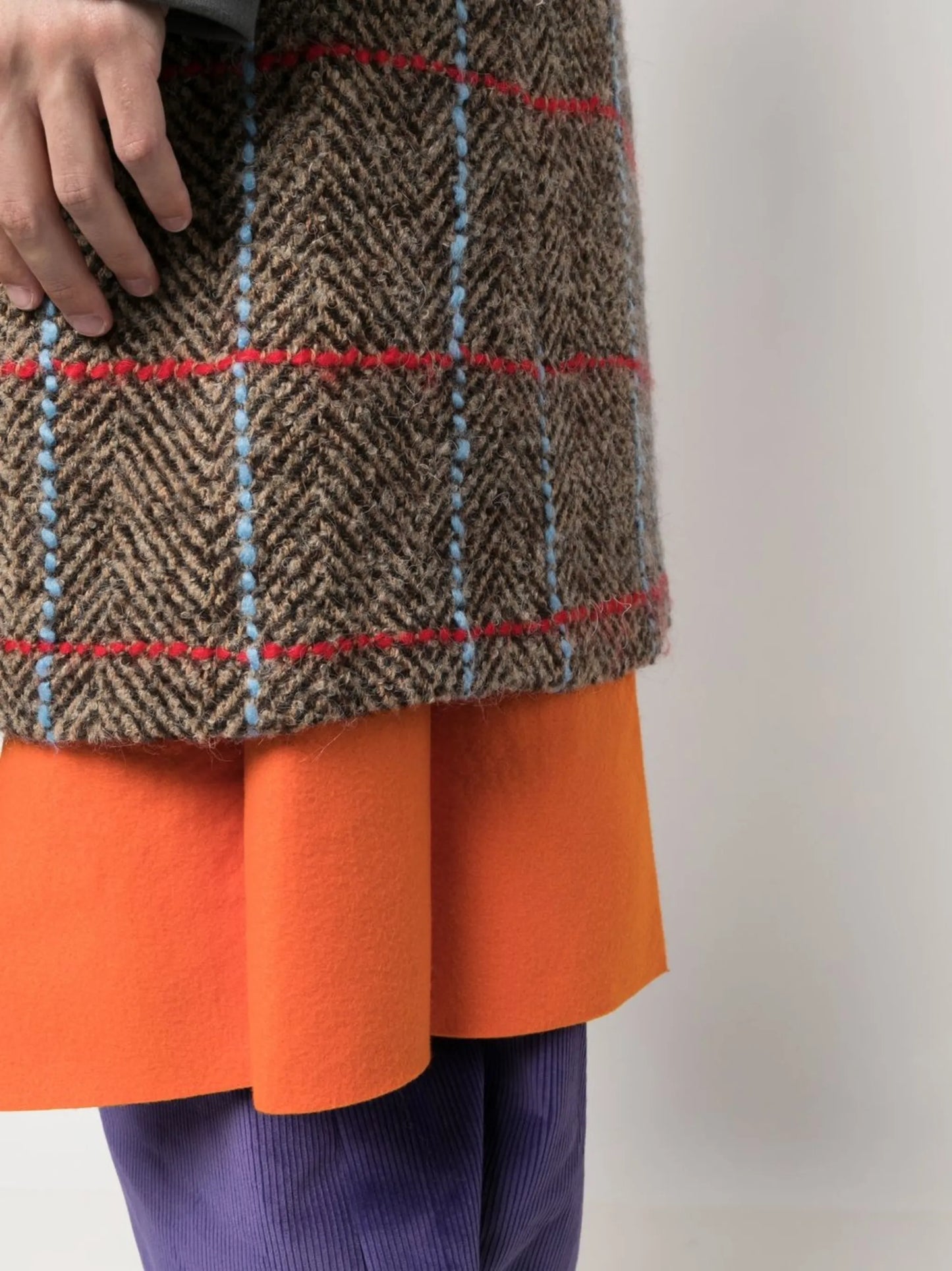 herringbone tweed reversible overcoat