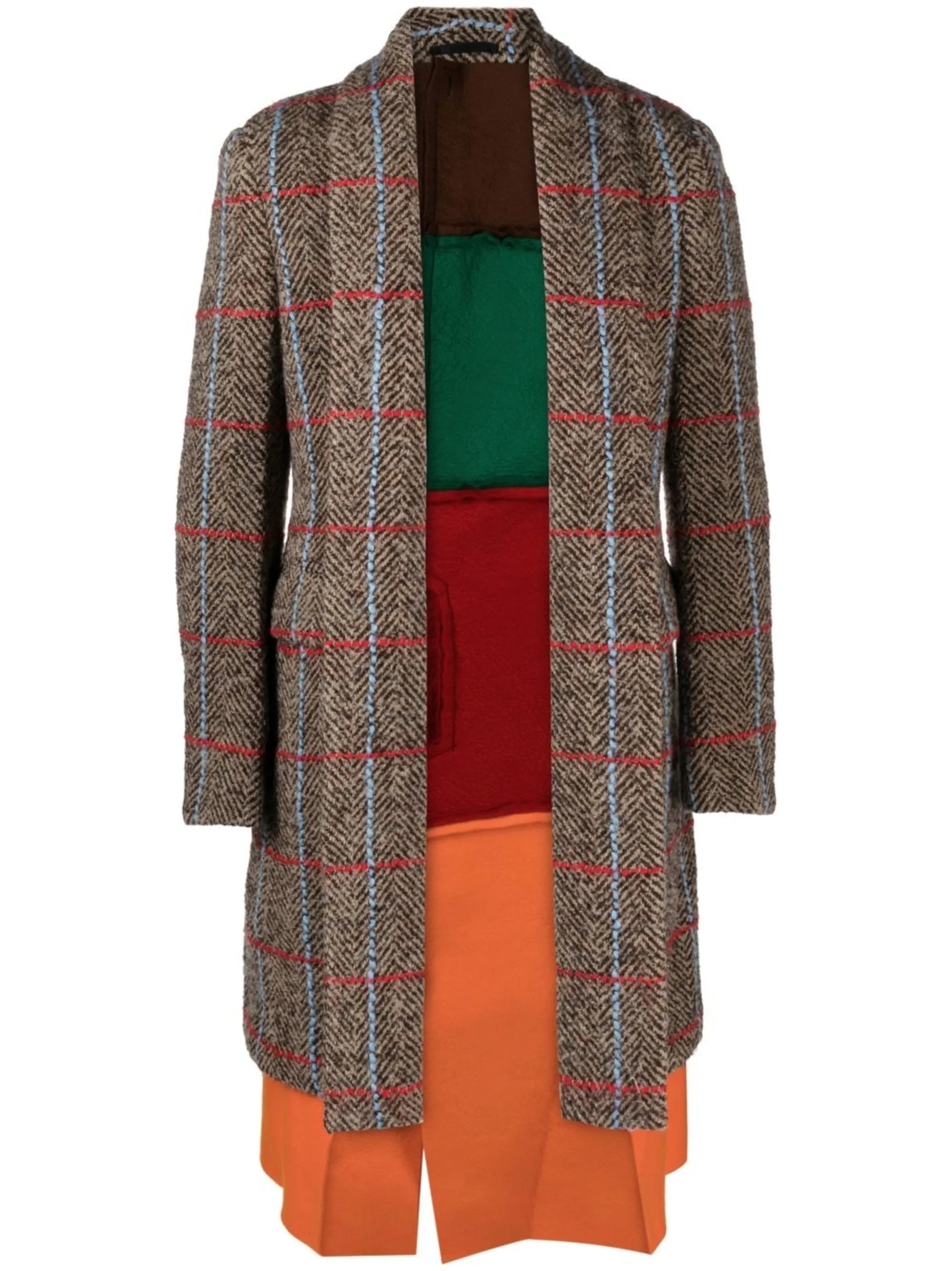 herringbone tweed reversible overcoat