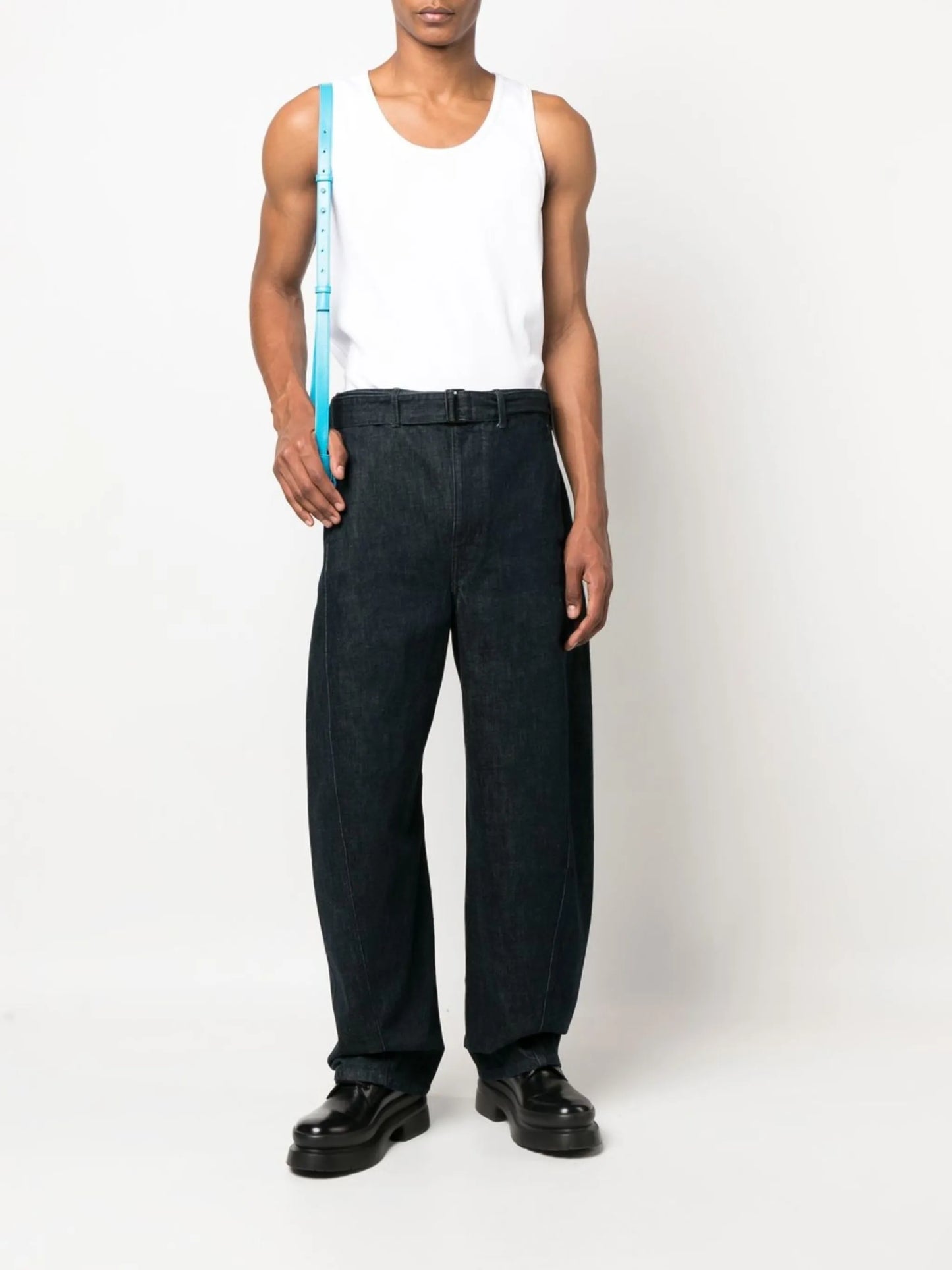 fine-ribbed tank top