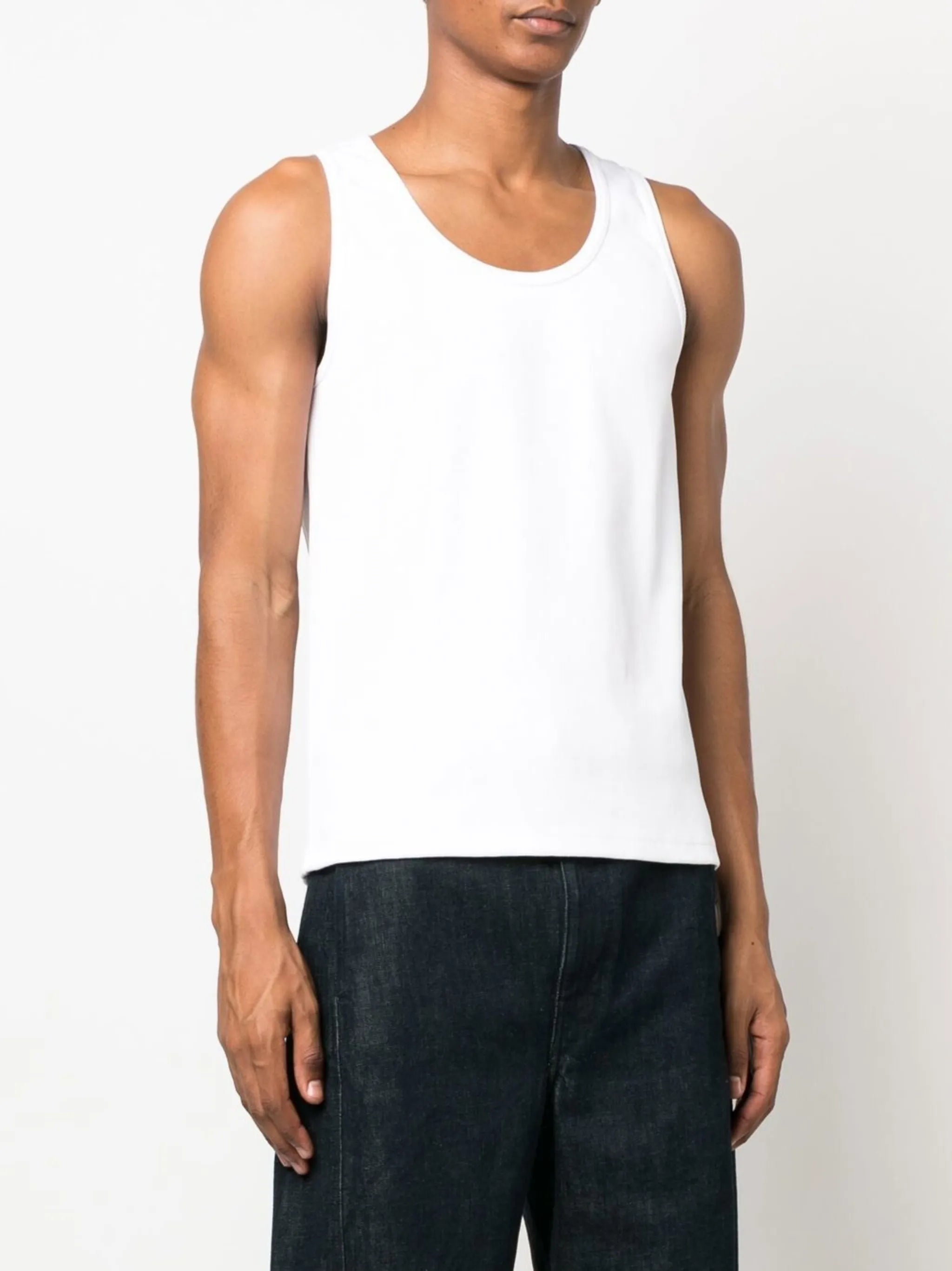 fine-ribbed tank top