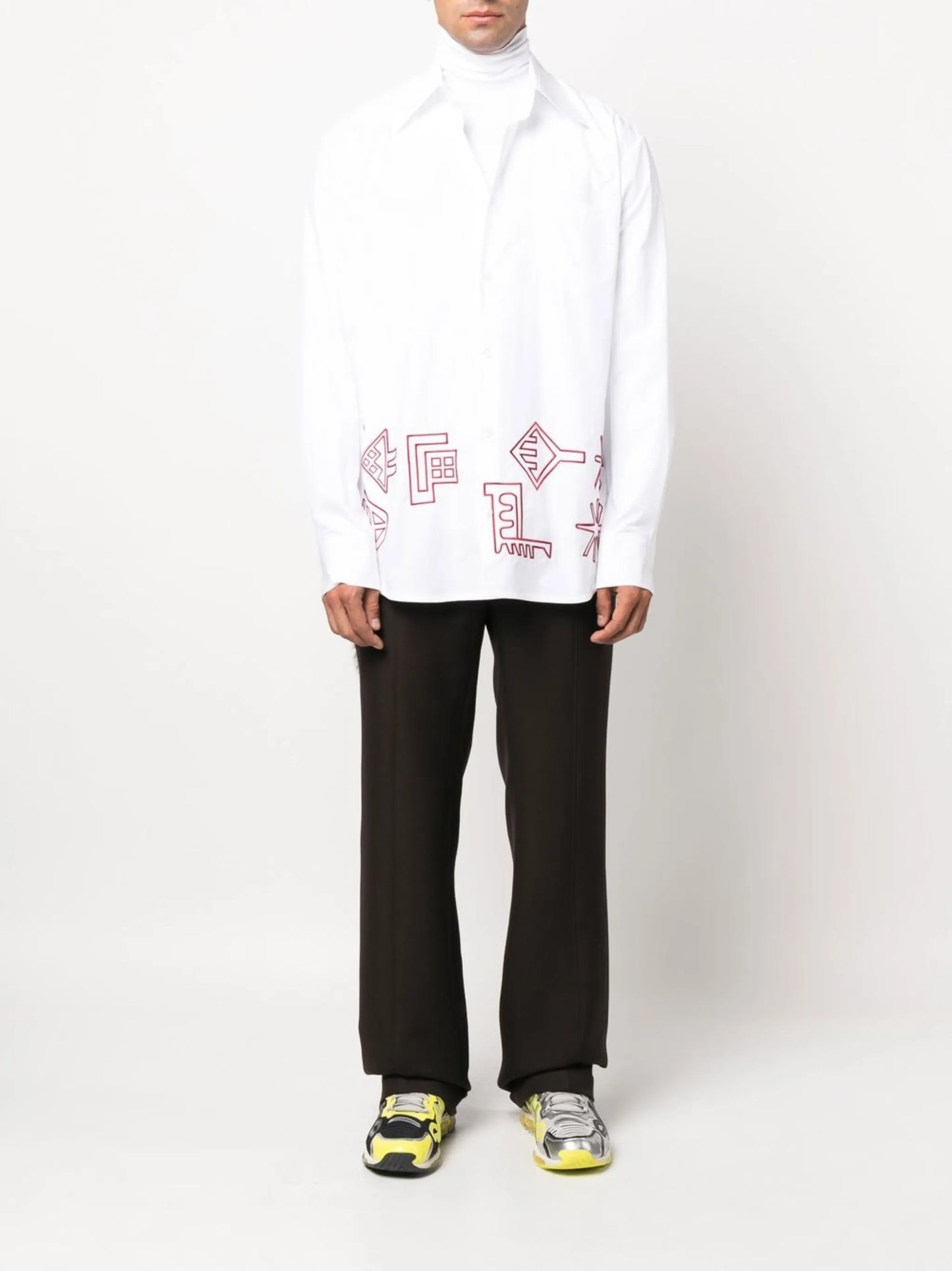 Leilan embroidered oversized shirt