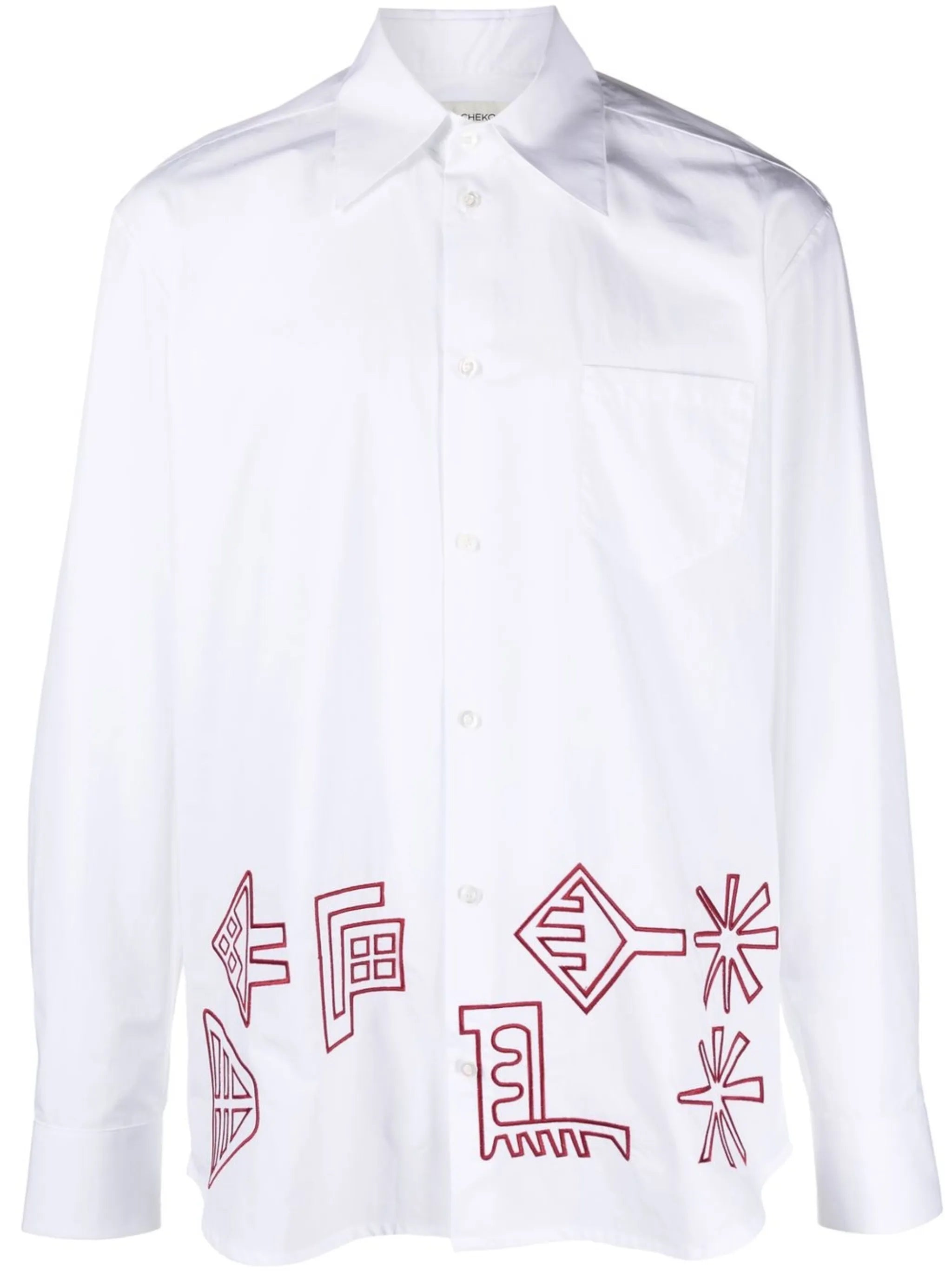 Leilan embroidered oversized shirt