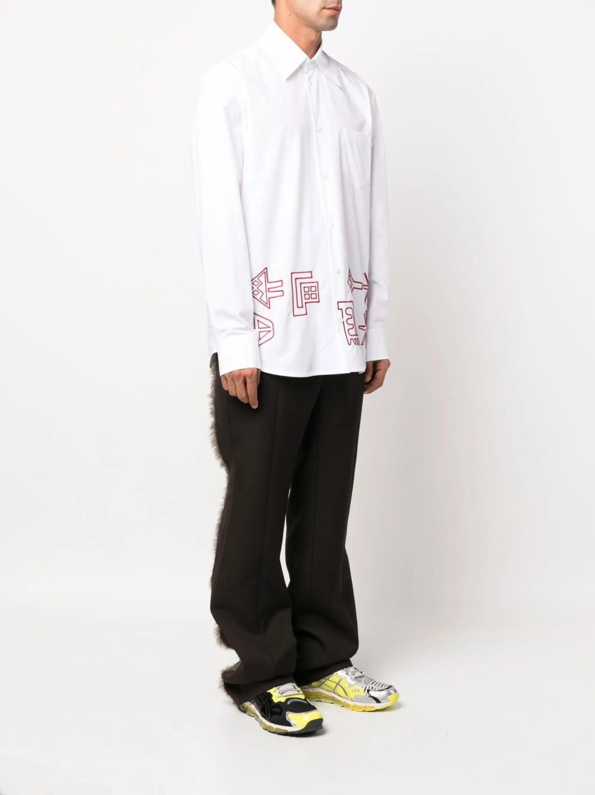 Leilan embroidered oversized shirt