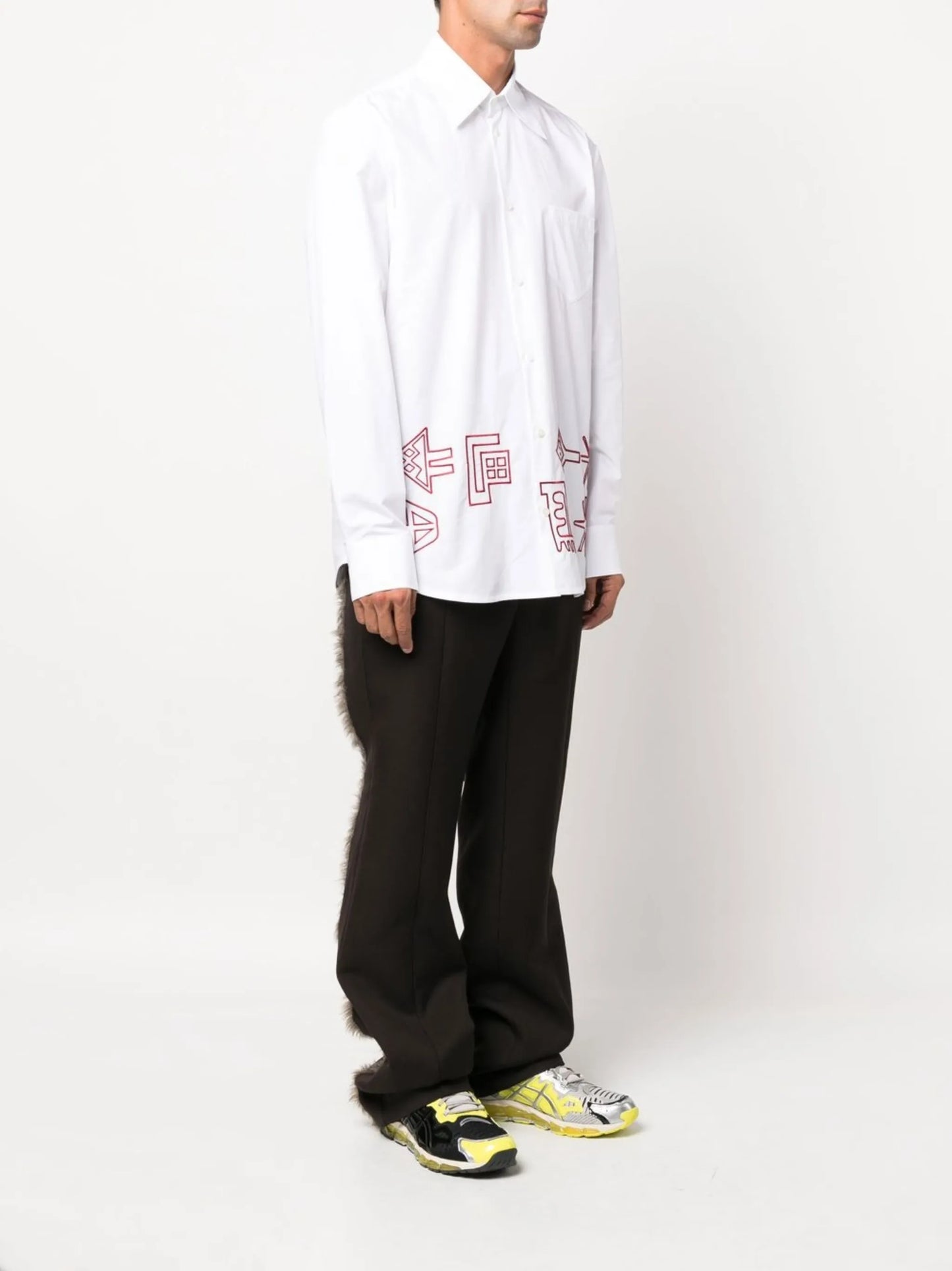 Leilan embroidered oversized shirt