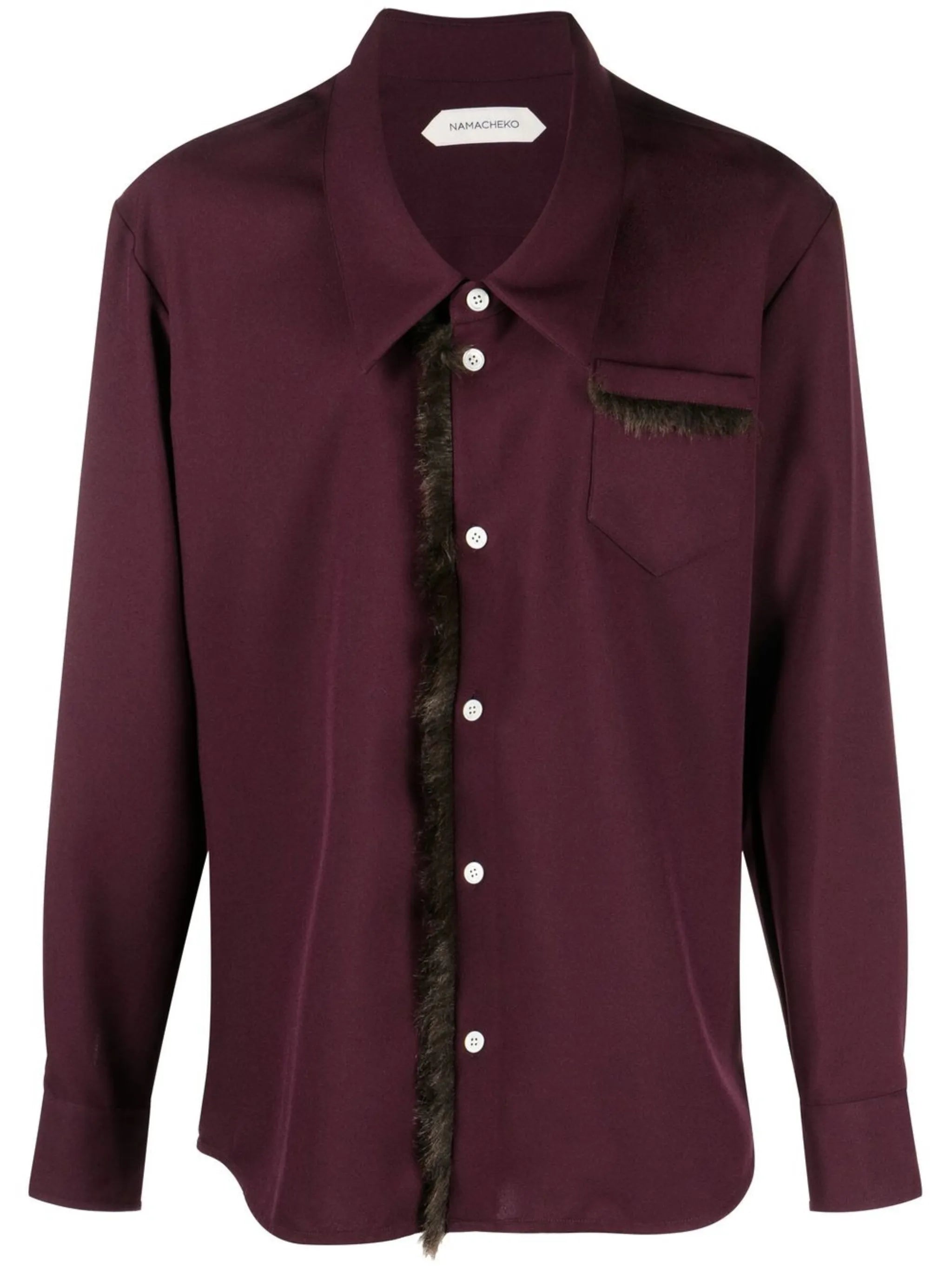 Omaro faux-fur-trim overshirt