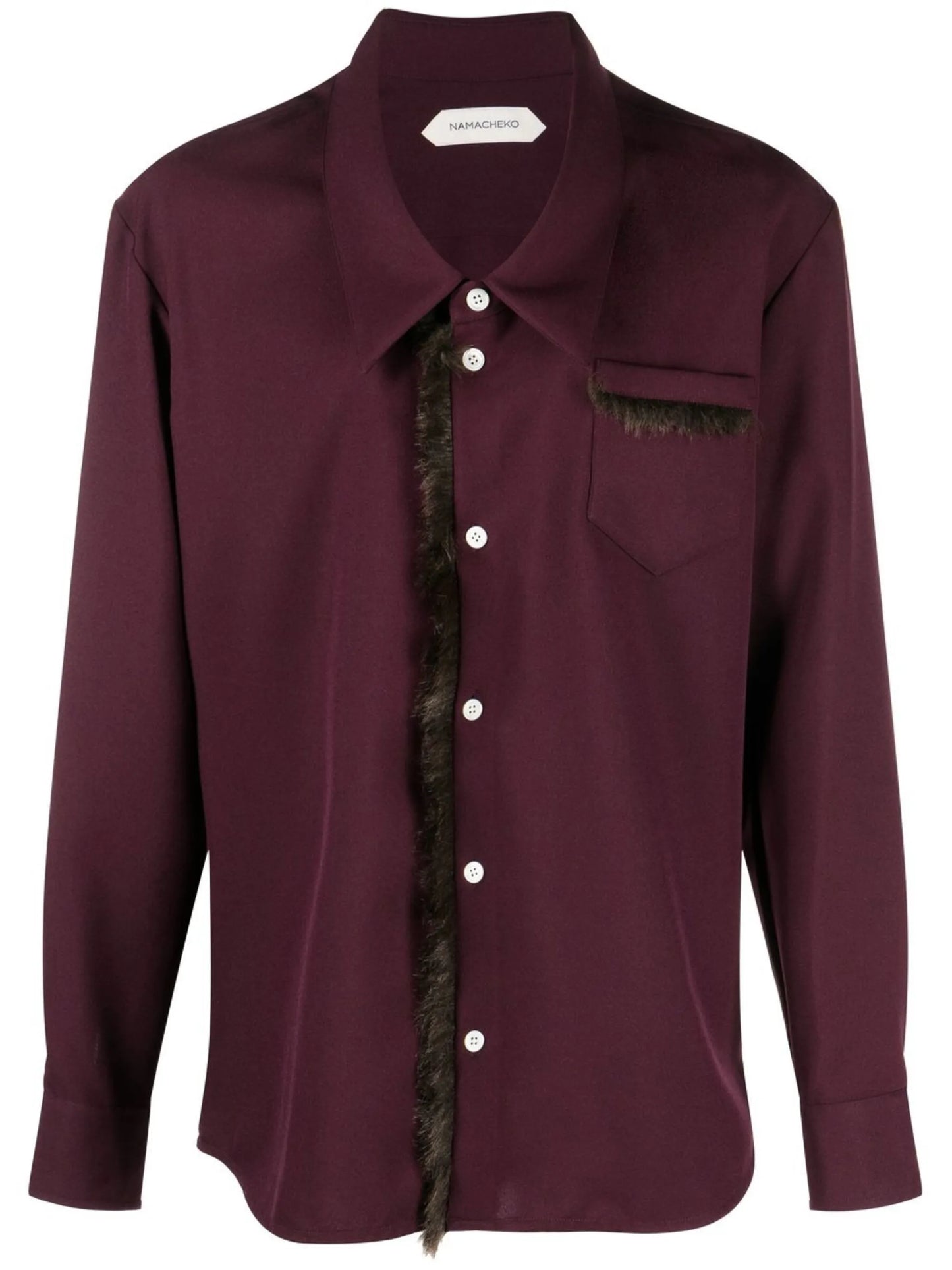 Omaro faux-fur-trim overshirt