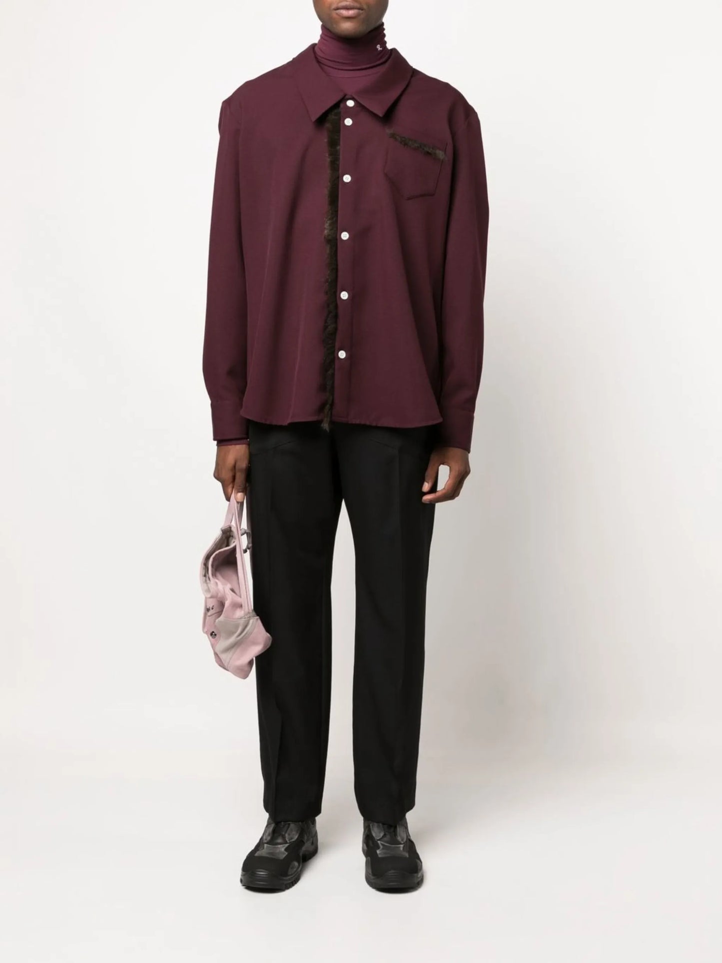 Omaro faux-fur-trim overshirt