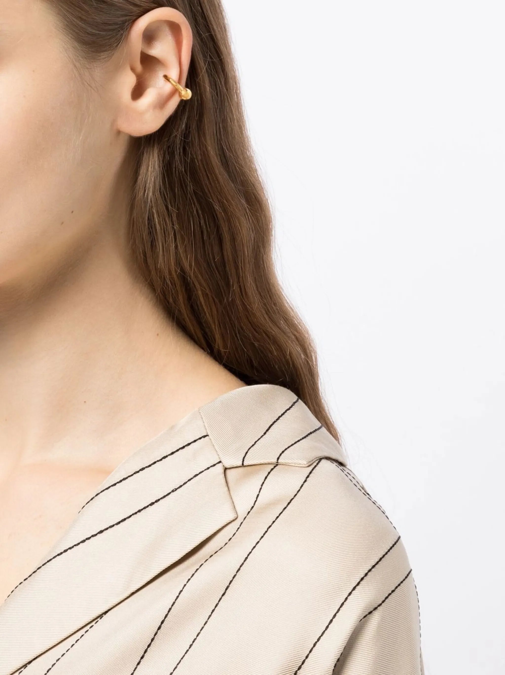 gold ball earcuff