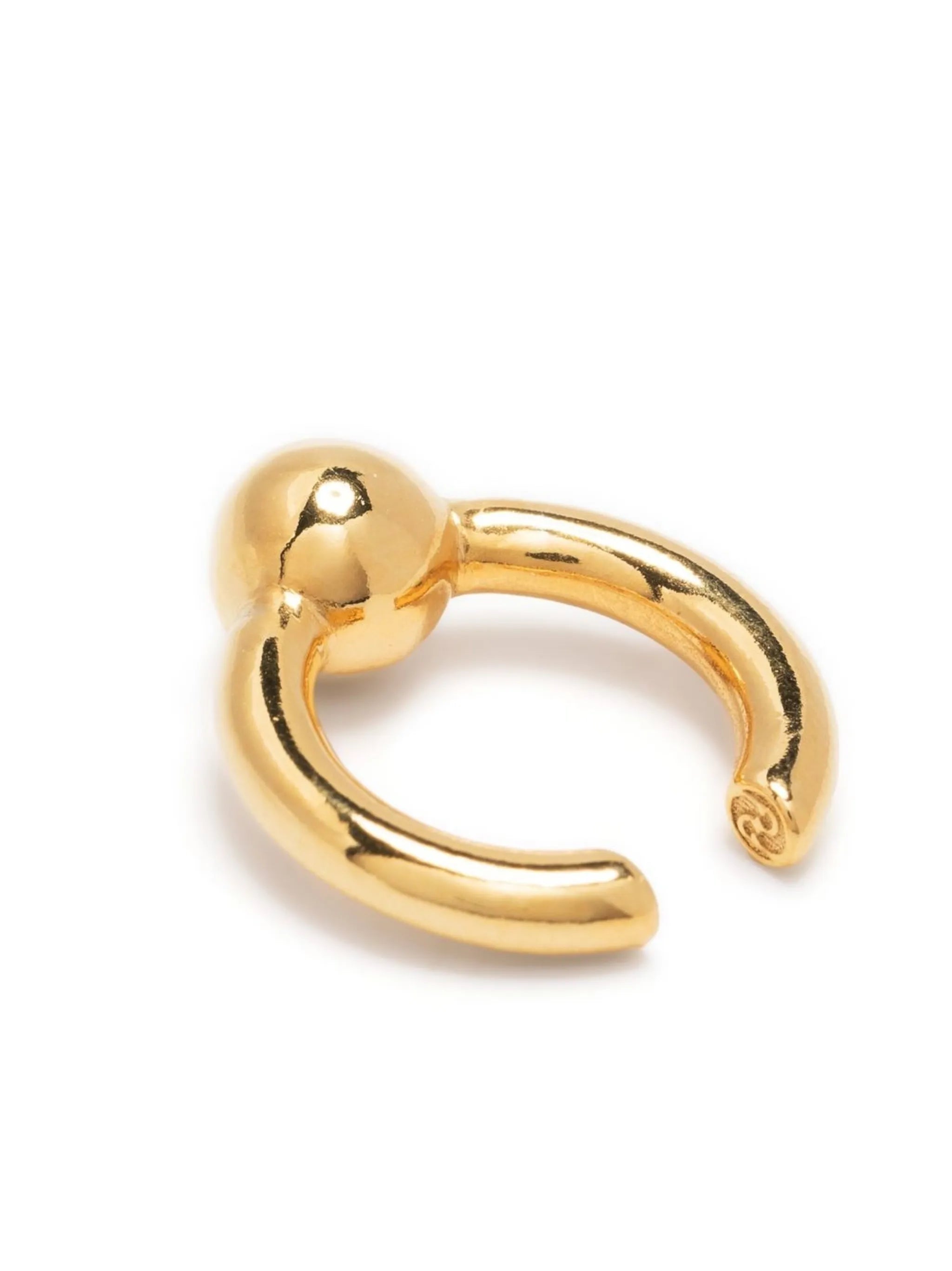 gold ball earcuff