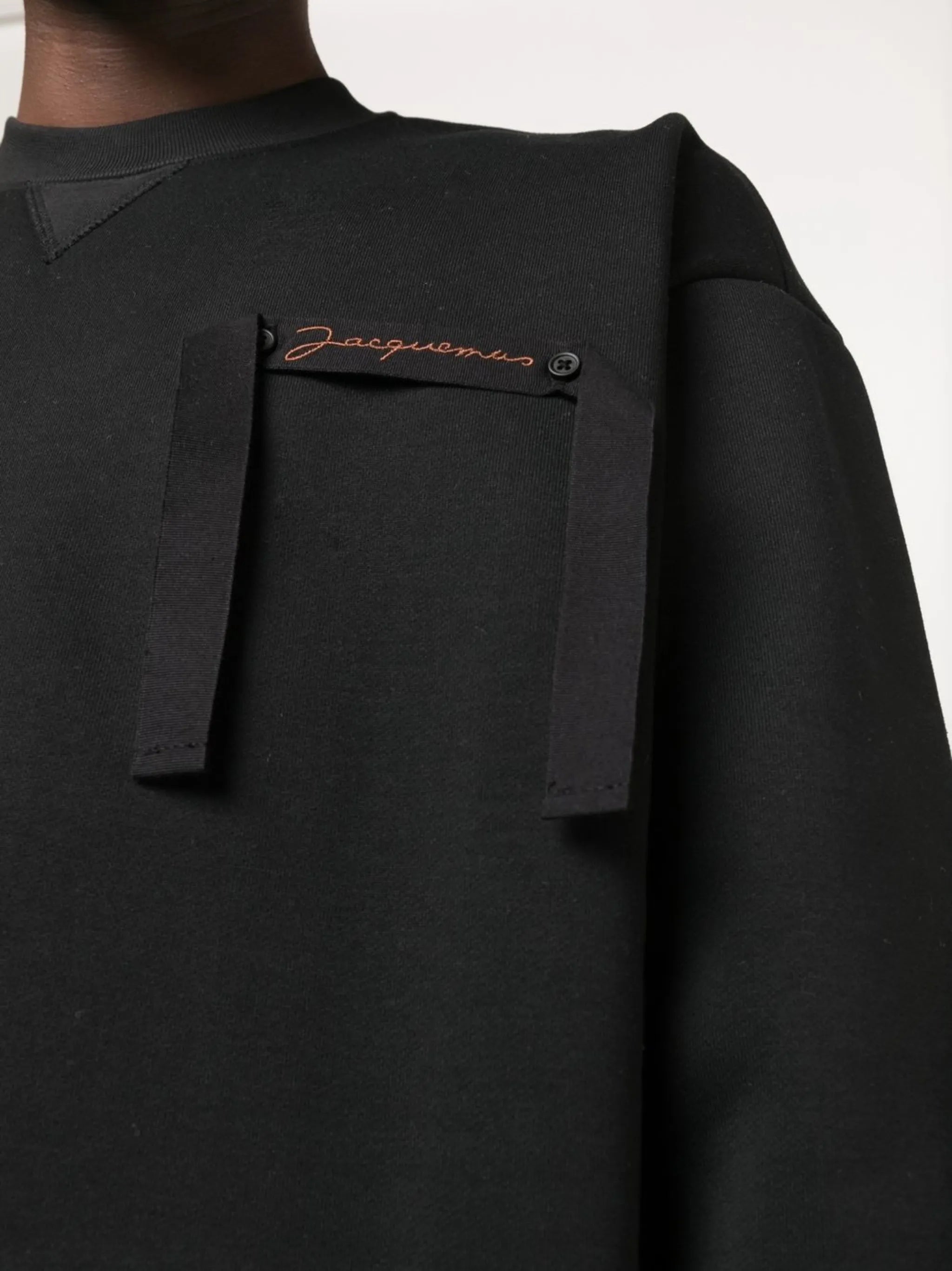 Le Sweatshirt Col Rond logo-ribbon top