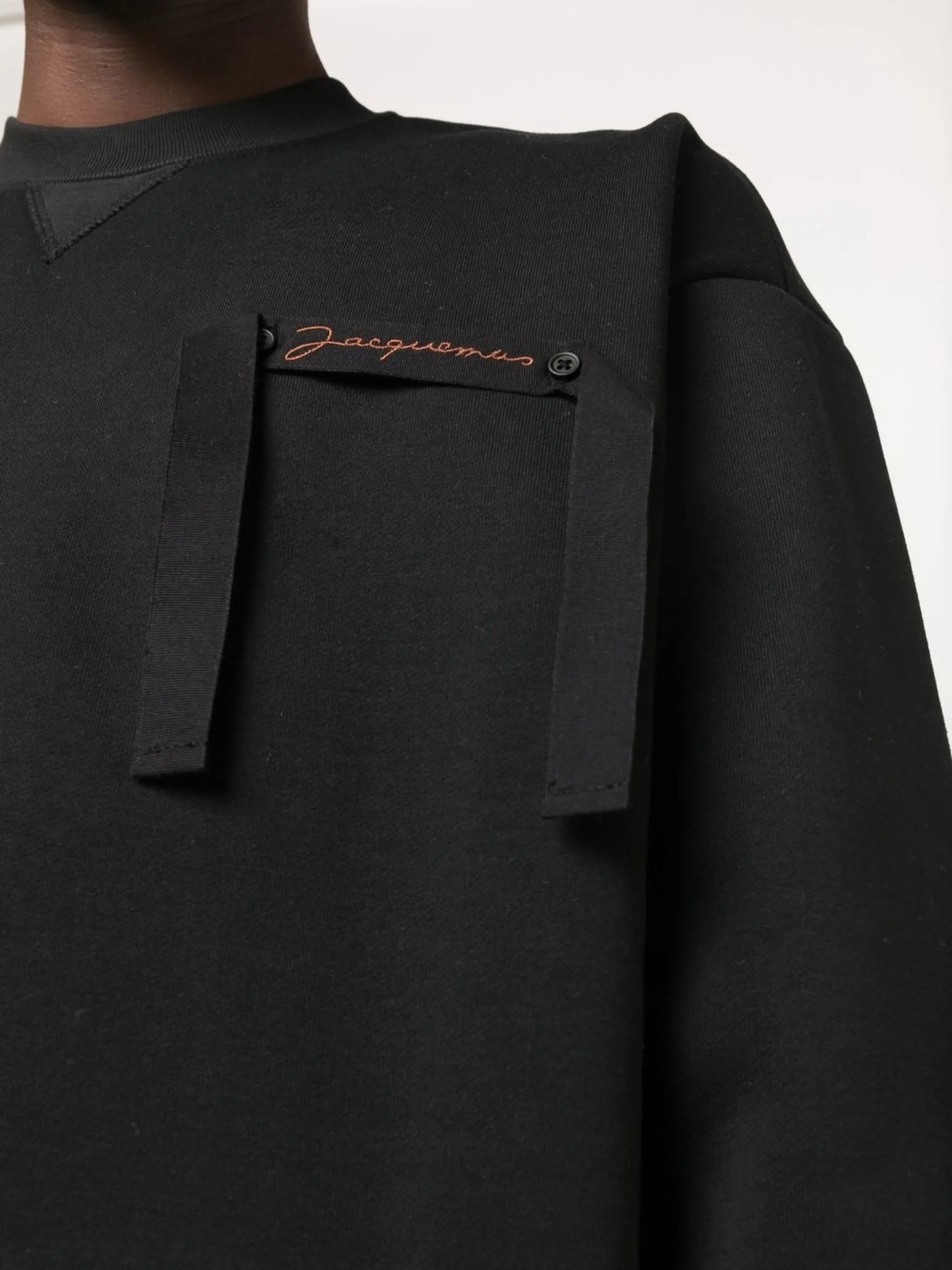 Le Sweatshirt Col Rond logo-ribbon top