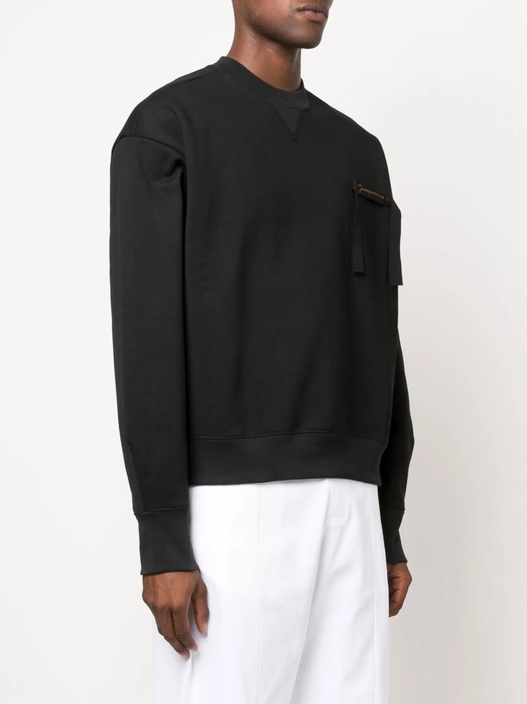 Le Sweatshirt Col Rond logo-ribbon top