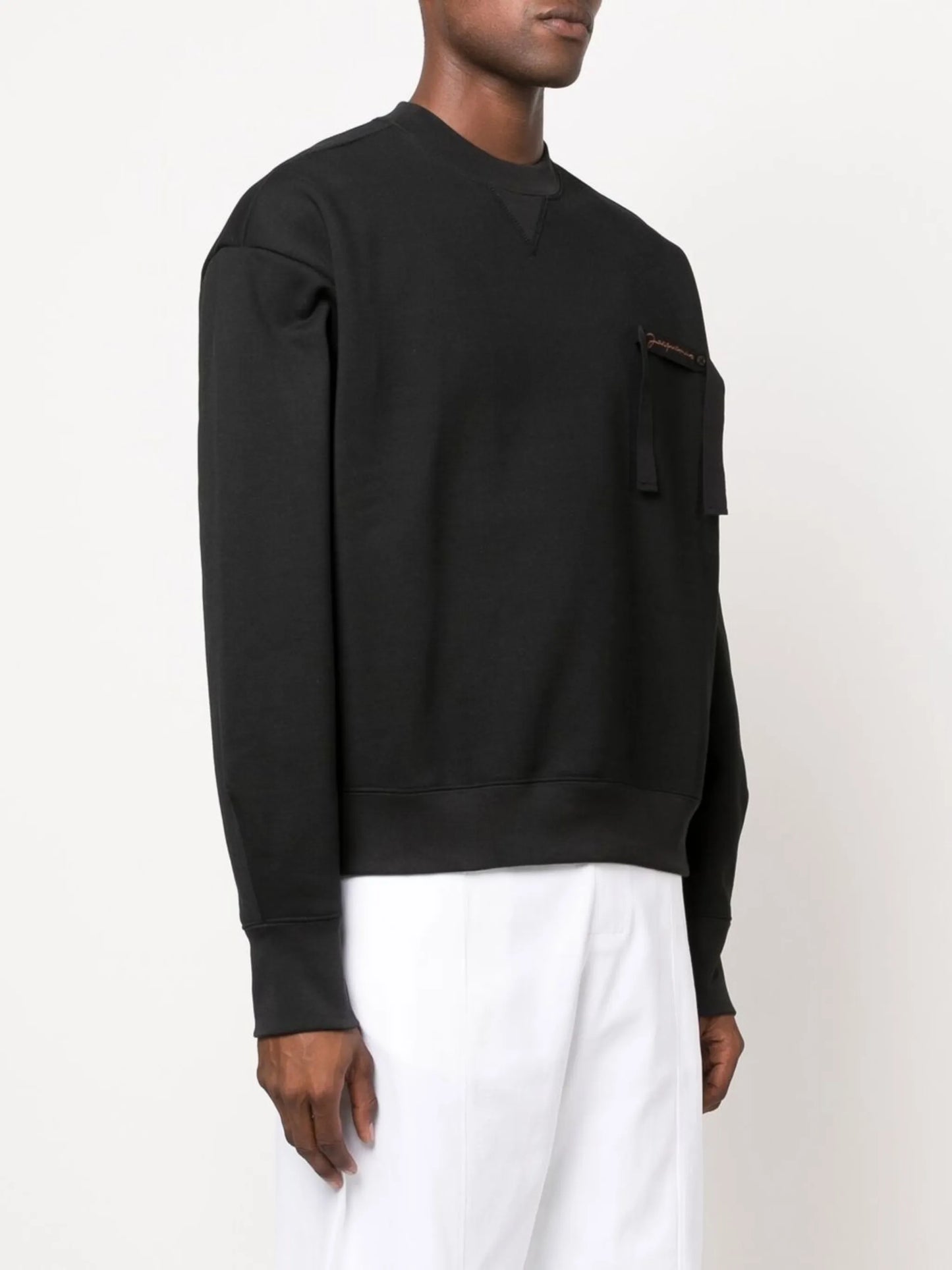 Le Sweatshirt Col Rond logo-ribbon top