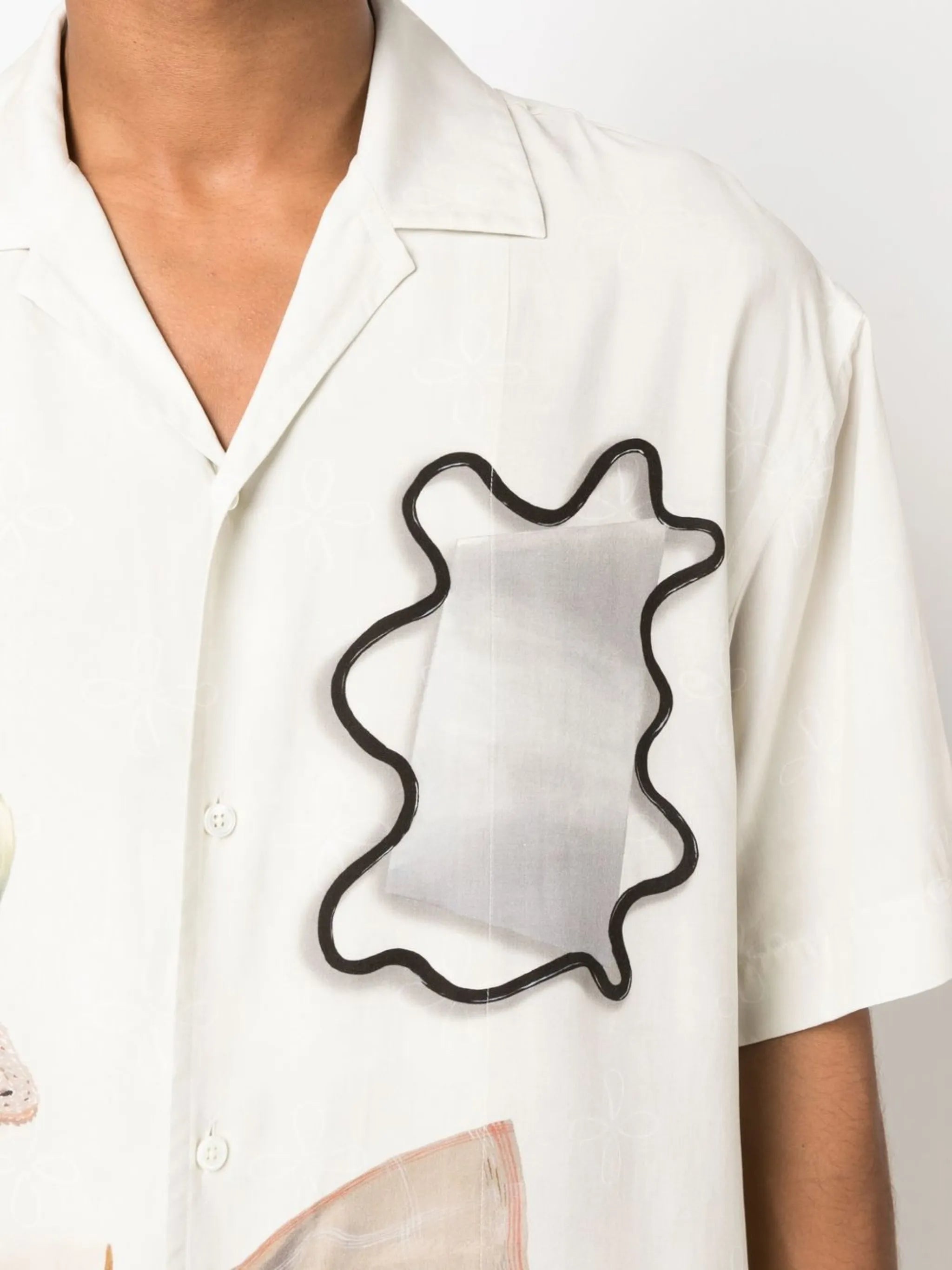 Jean still life-print shirt