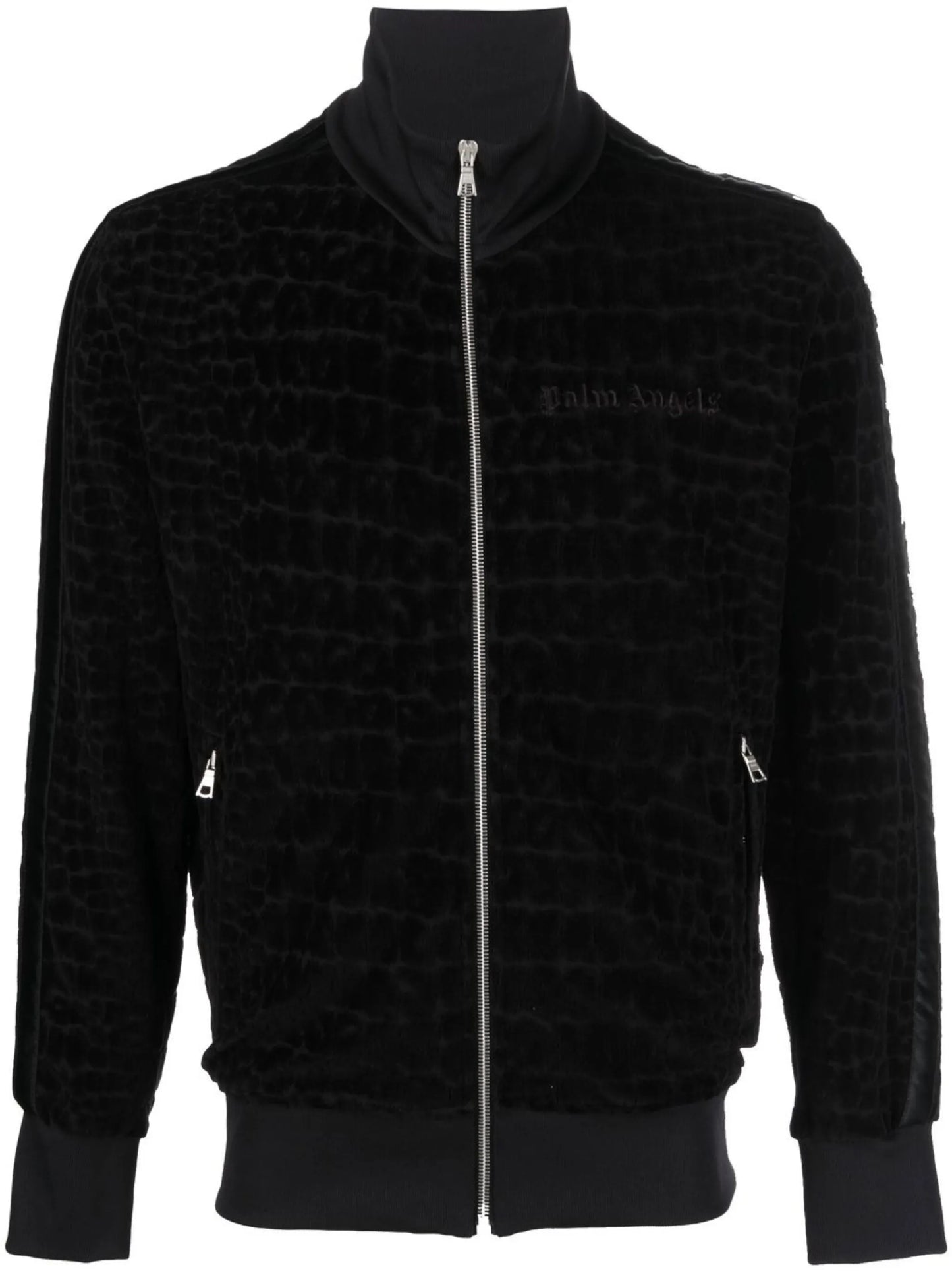 funnel neck zip-up jumper