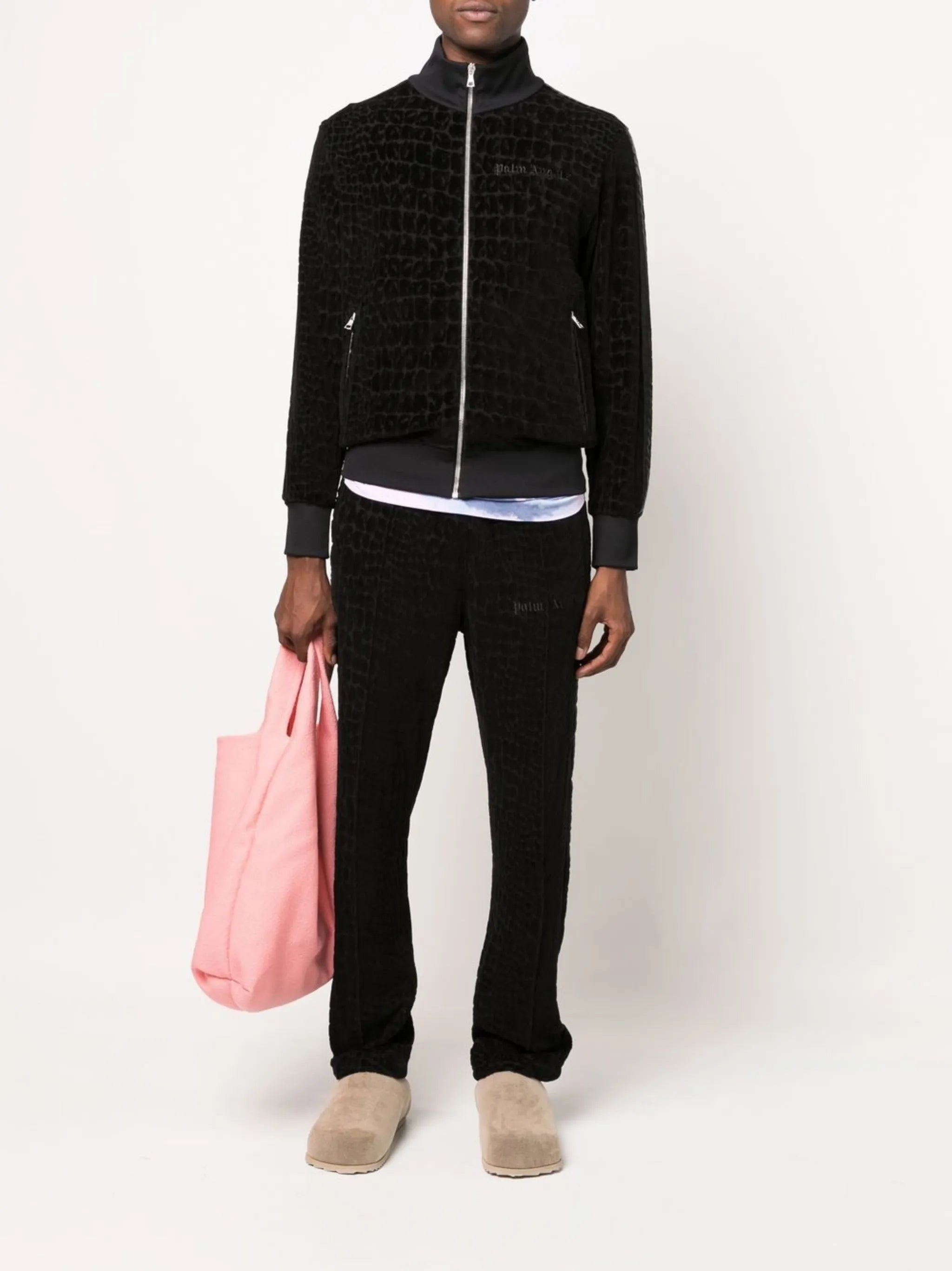 funnel neck zip-up jumper