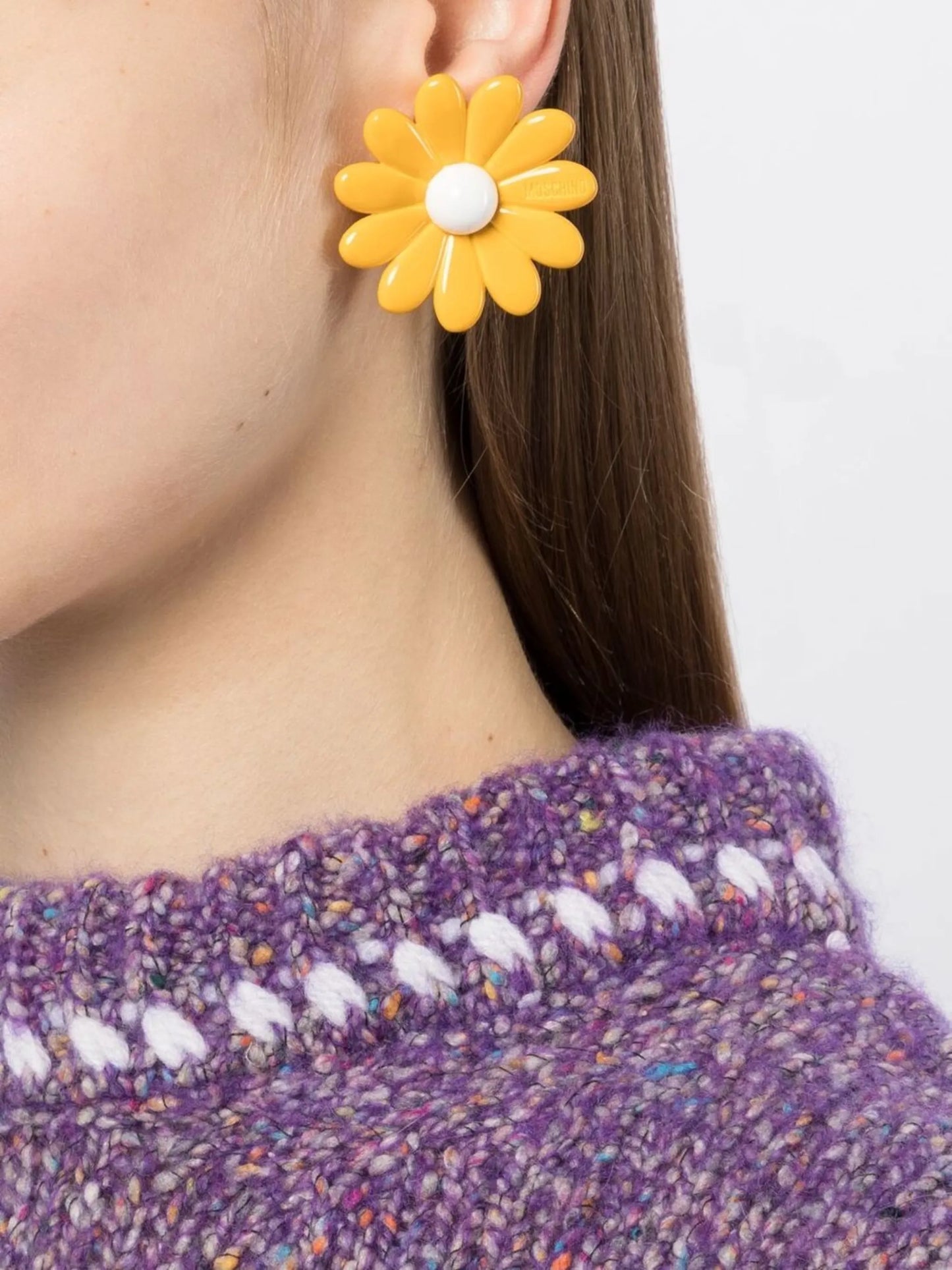 flower clip-on earrings