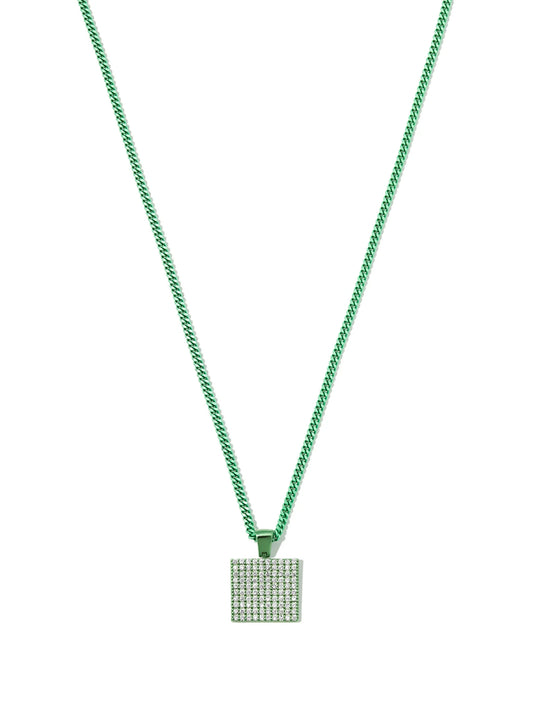 18kt white gold Long Beach diamond pendant necklace