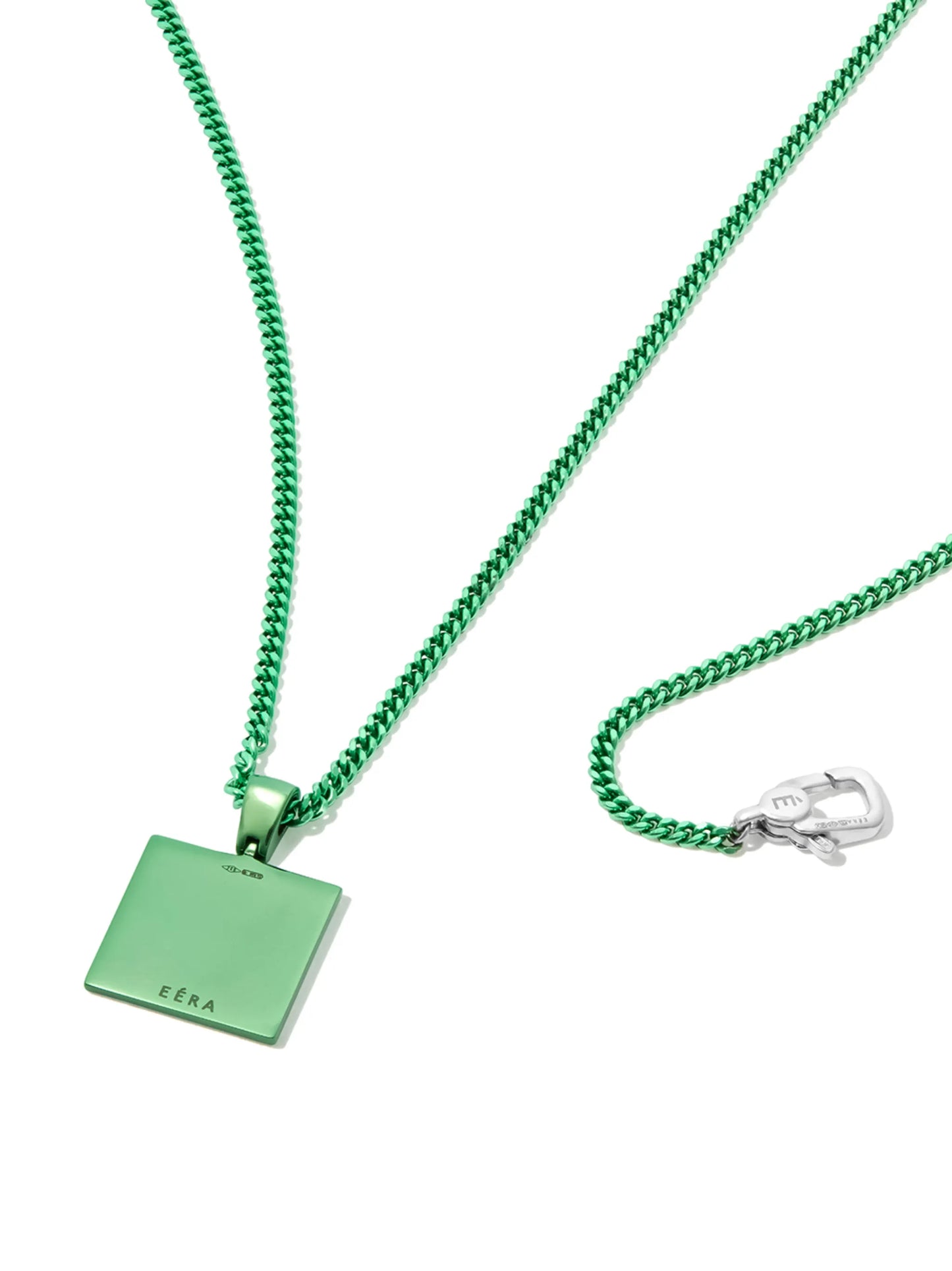 18kt white gold Long Beach diamond pendant necklace