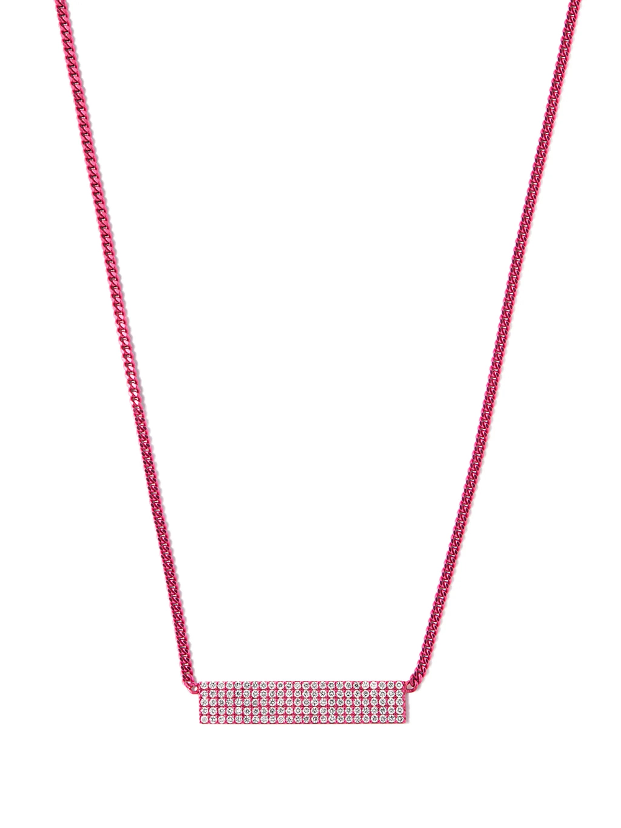 18kt white gold Long Beach diamond necklace