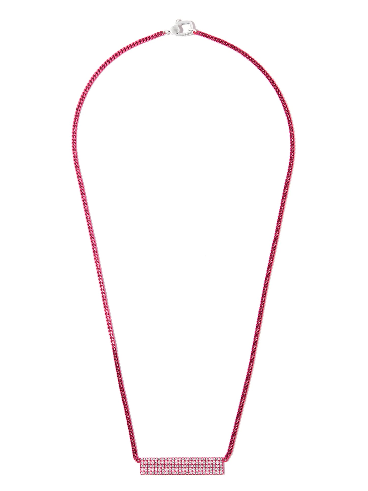 18kt white gold Long Beach diamond necklace