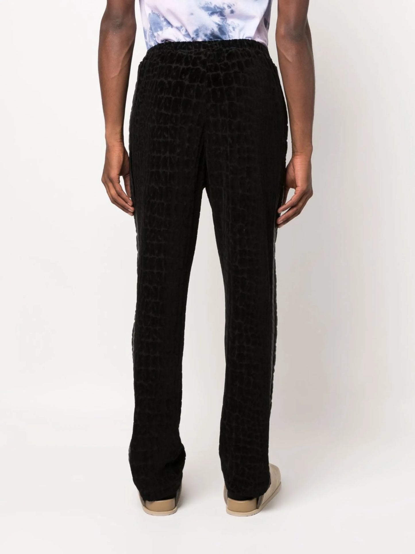 velour-effect track pants