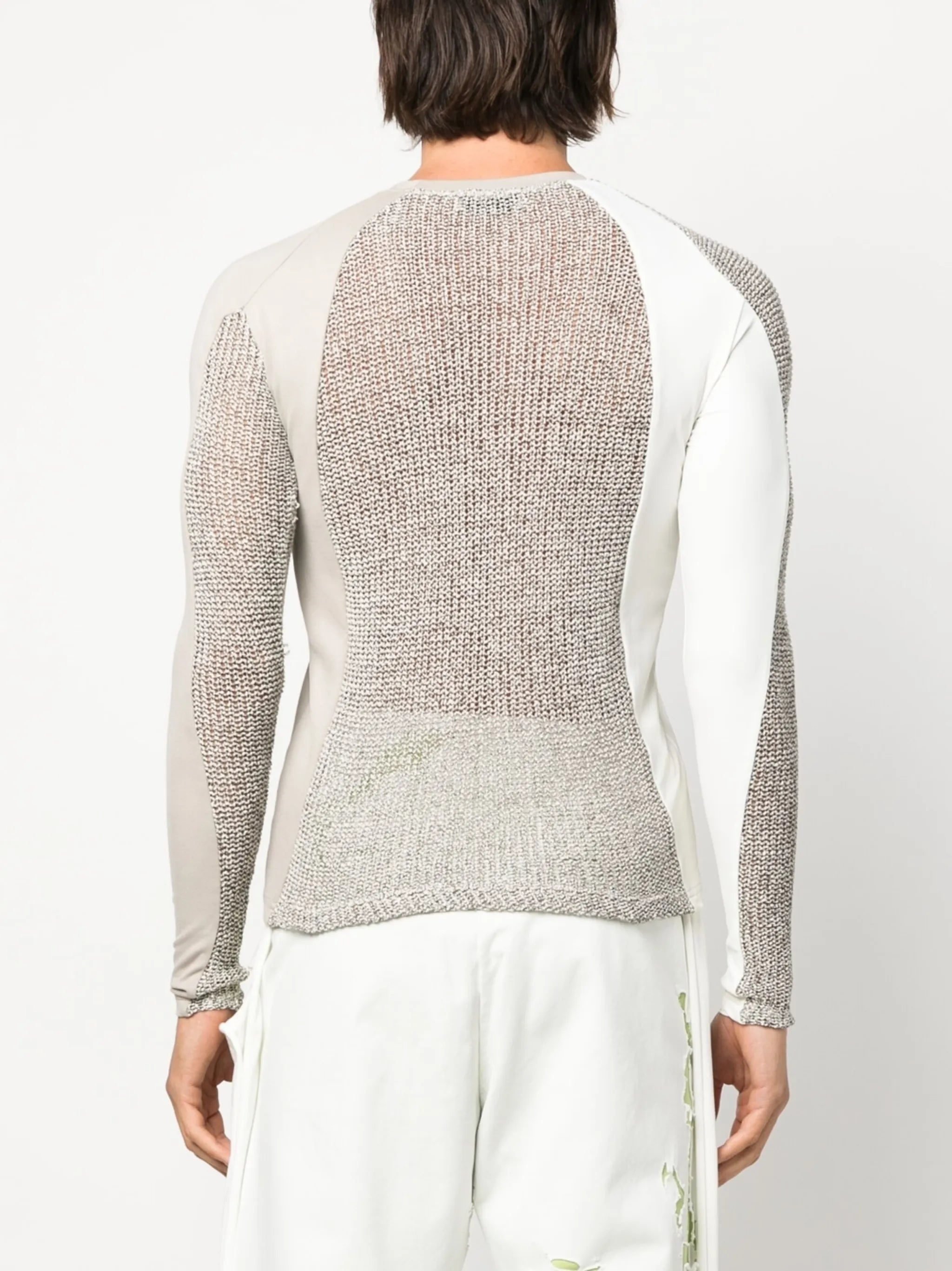 panelled-design long-sleeve T-shirt