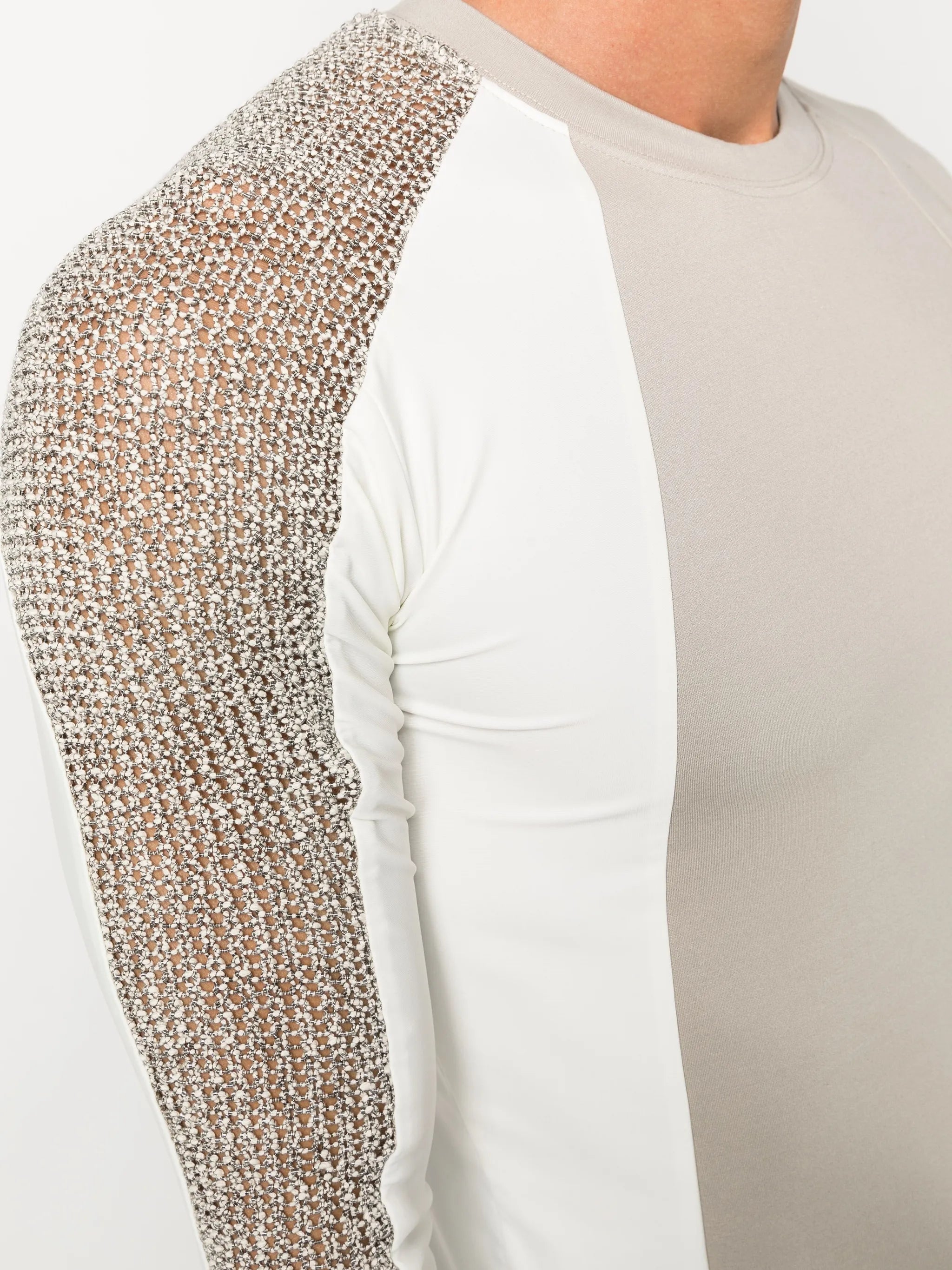 panelled-design long-sleeve T-shirt