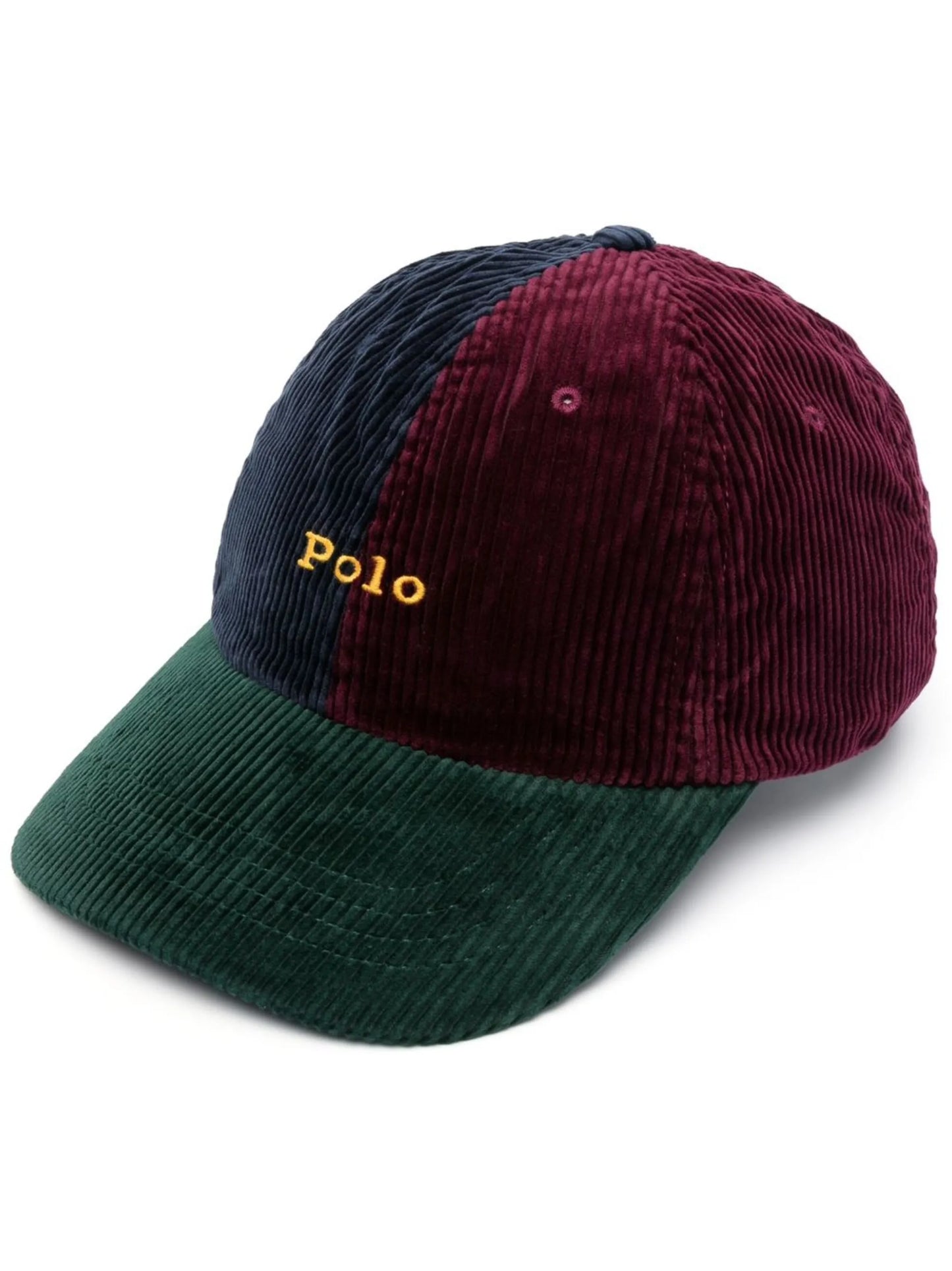embroidered-logo colour-block cap