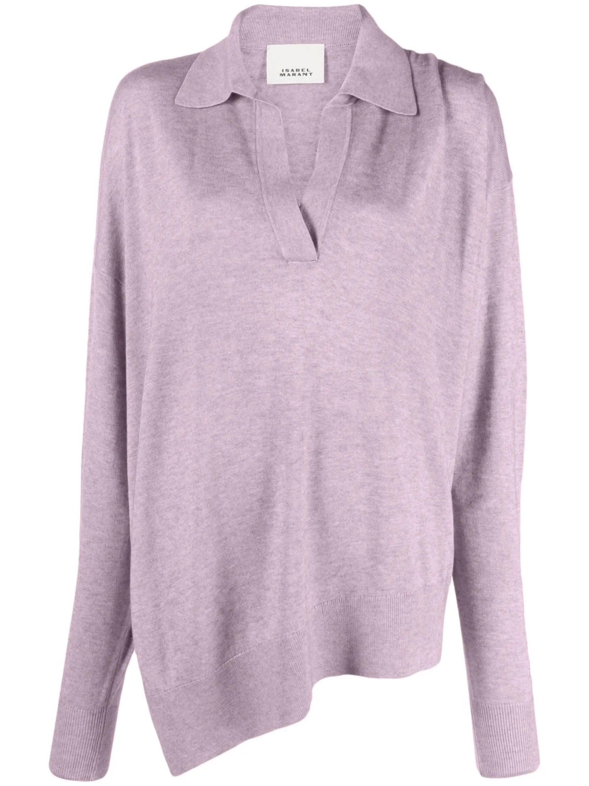 Giliane asymmetric collared jumper