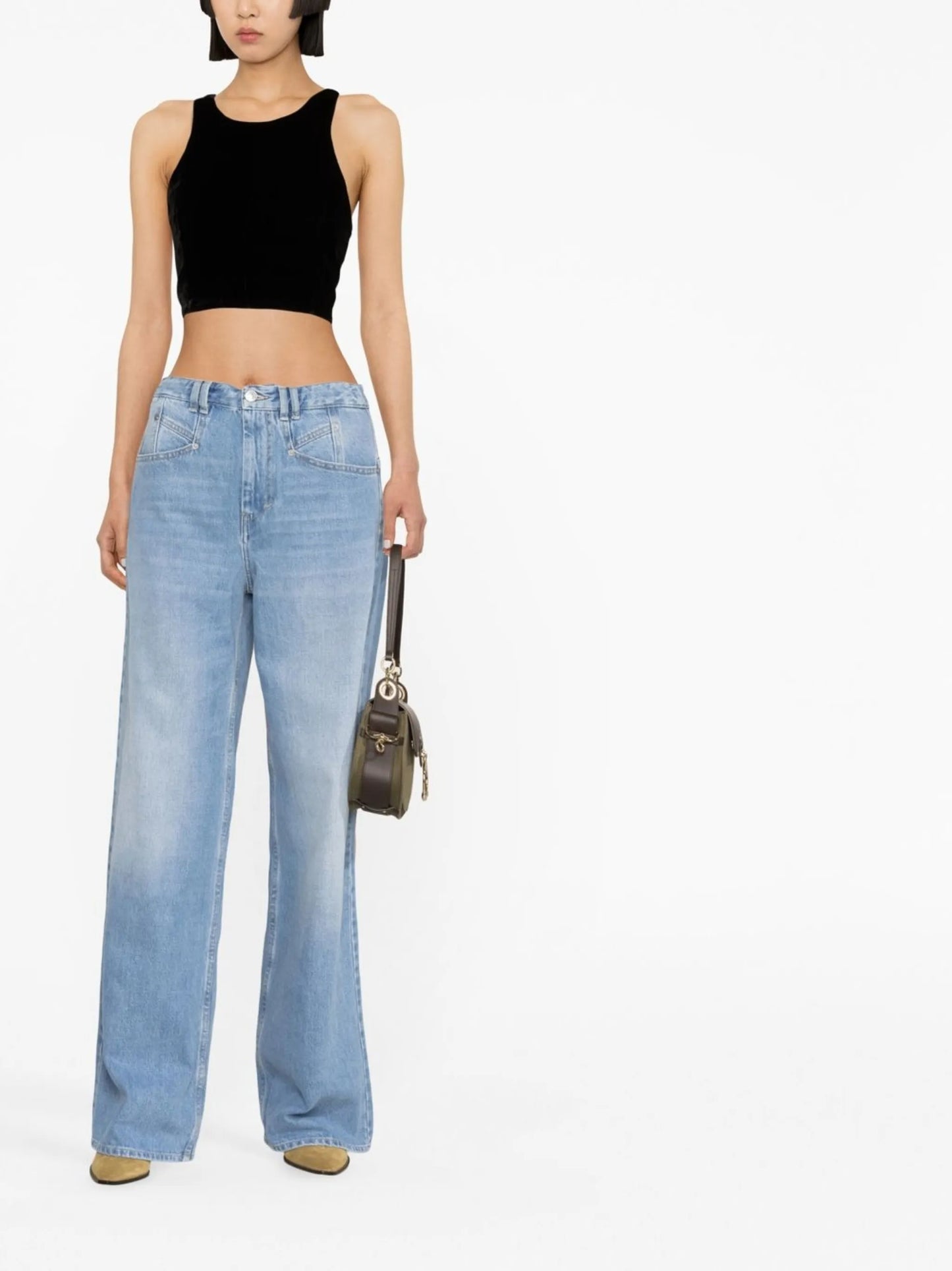 Lemony wide-leg jeans