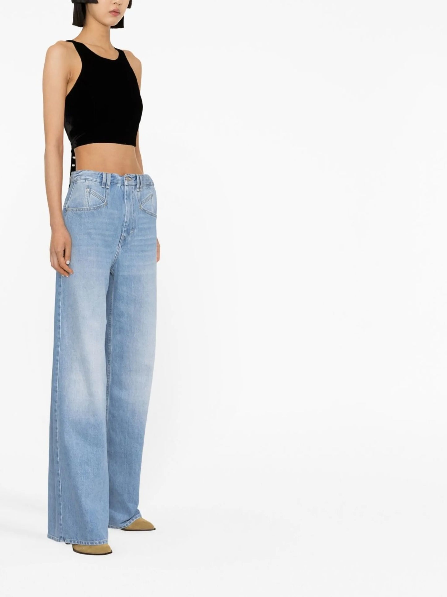 Lemony wide-leg jeans